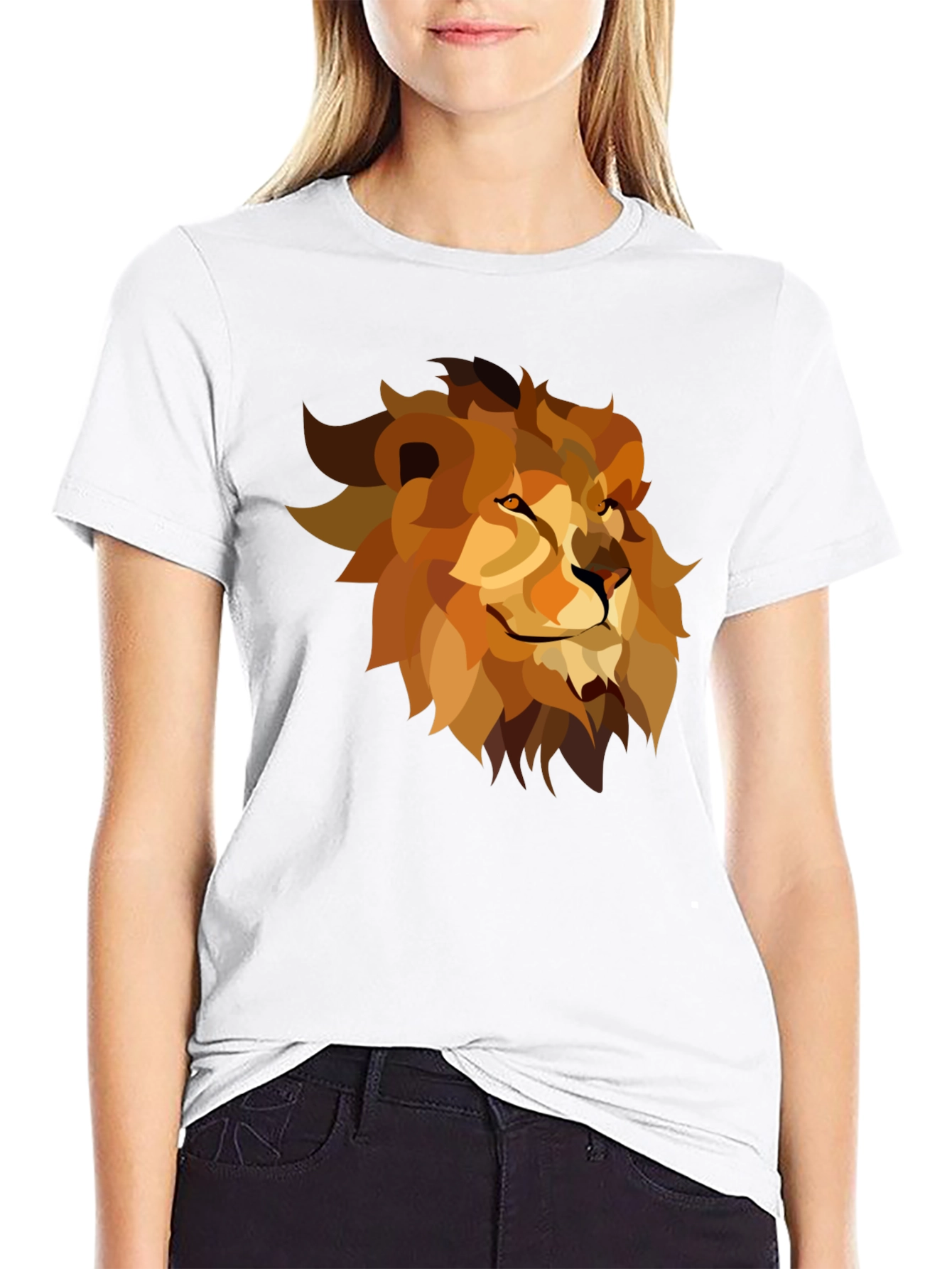 Lion Graphic Black Tee - Mens Casual Style