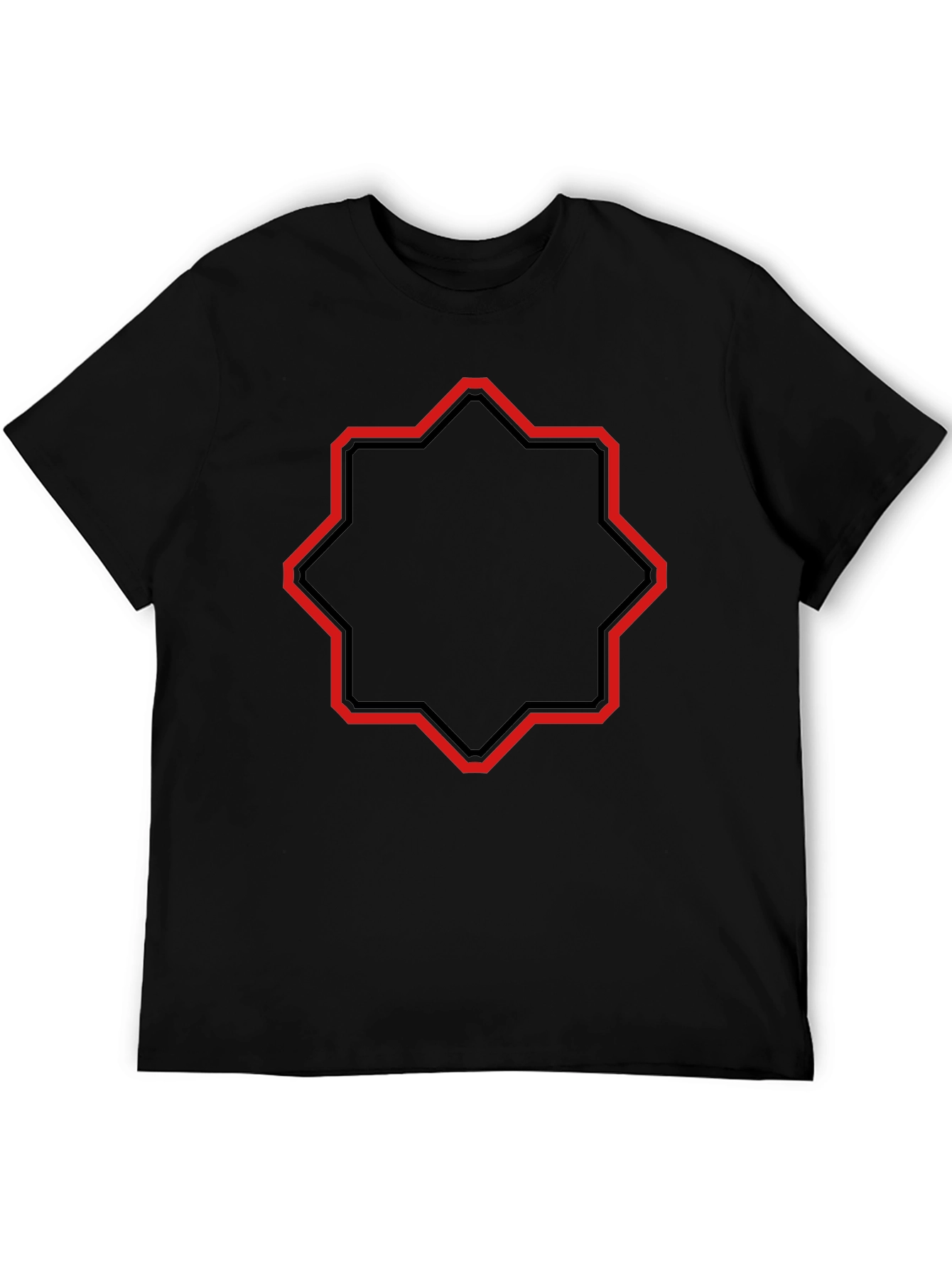Geometric Star Graphic Tee - Modern Style