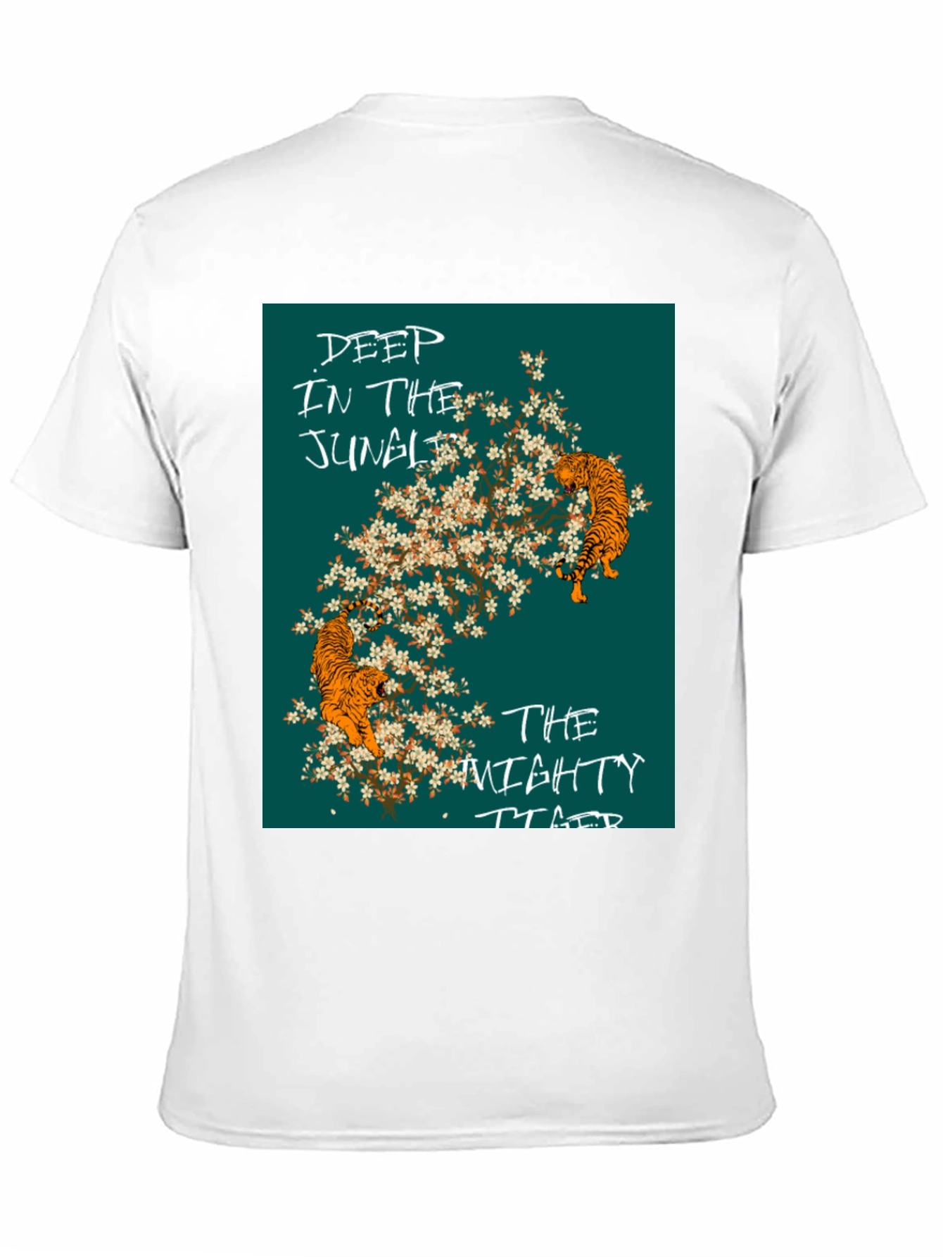 Jungle Tiger Graphic Tee - Stylish Mens Black T-Shirt