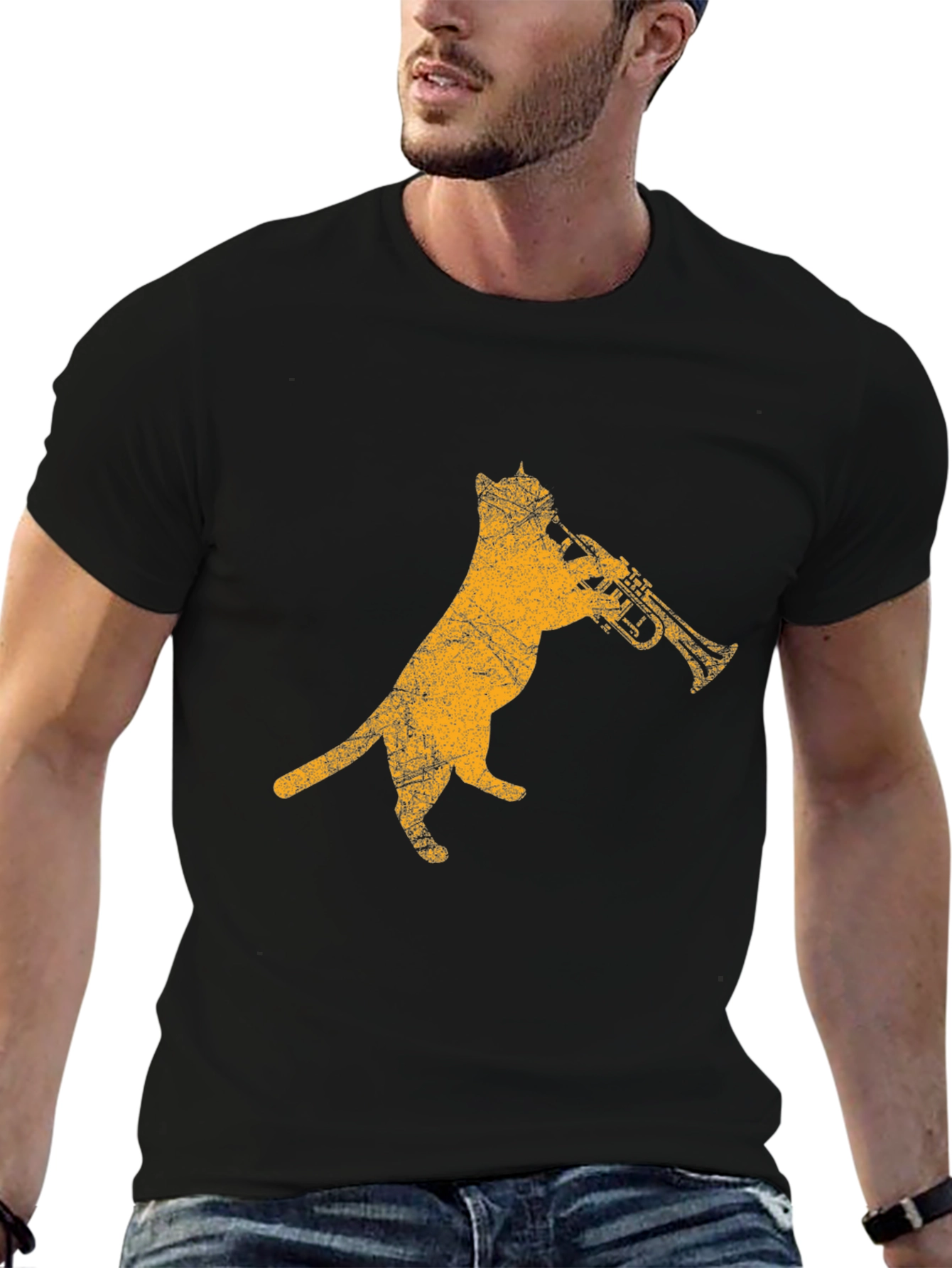Cool Cat Trumpet Player T-Shirt