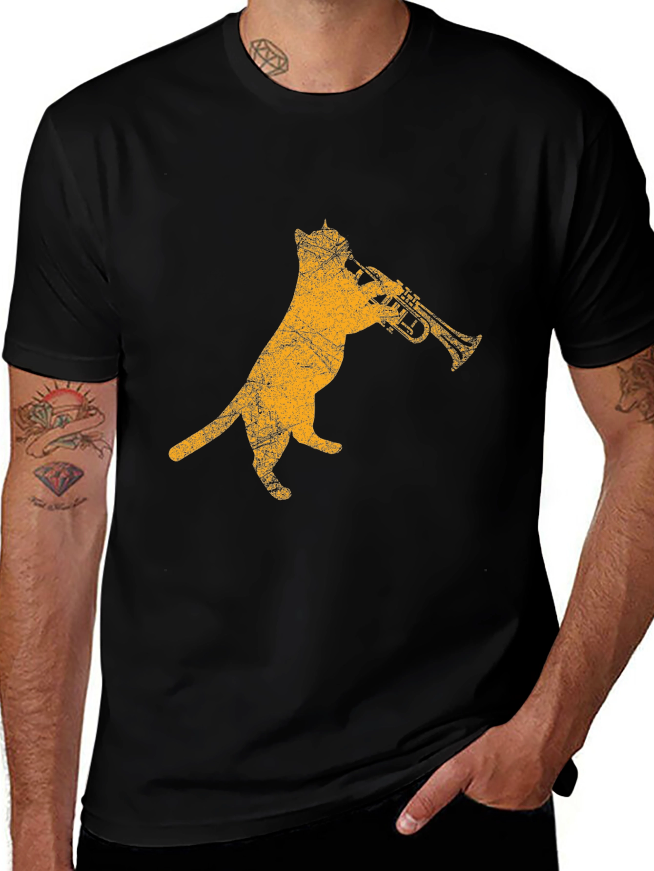Cool Cat Trumpet Player T-Shirt