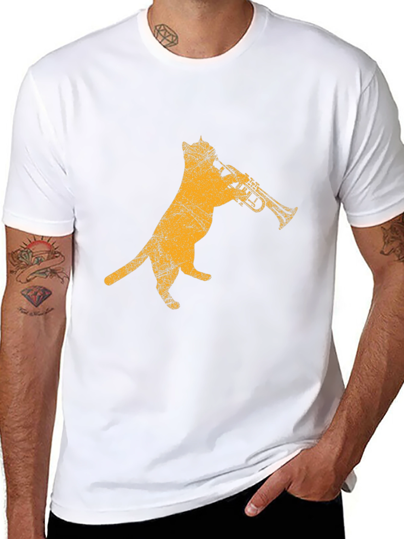 Cool Cat Trumpet Player T-Shirt