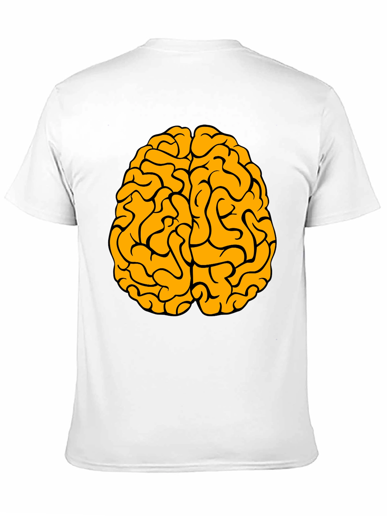 Brain Graphic Tee - Black Cotton Crew Neck T-Shirt