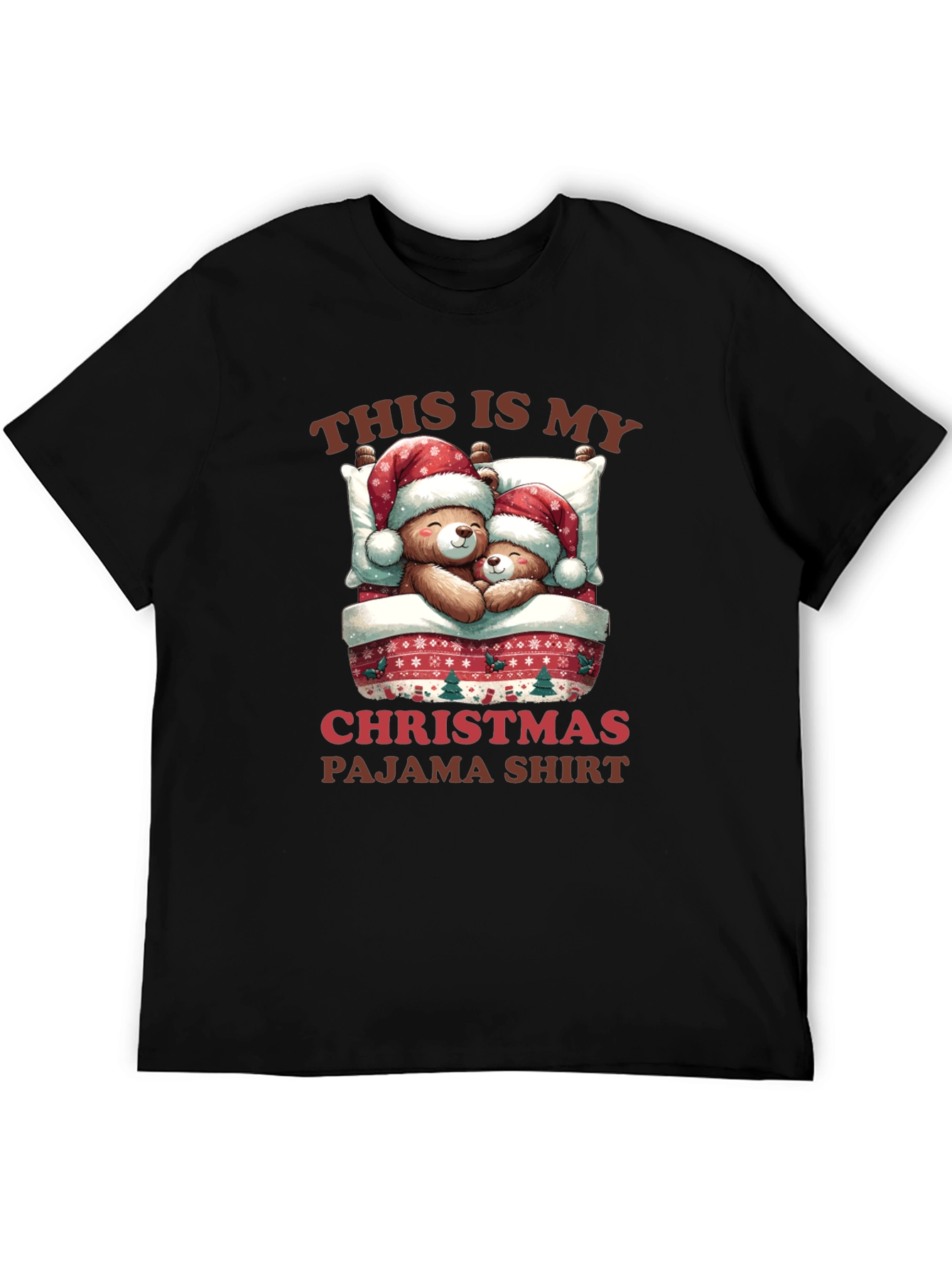 Christmas Pajama Shirt - Teddy Bear Holiday Apparel