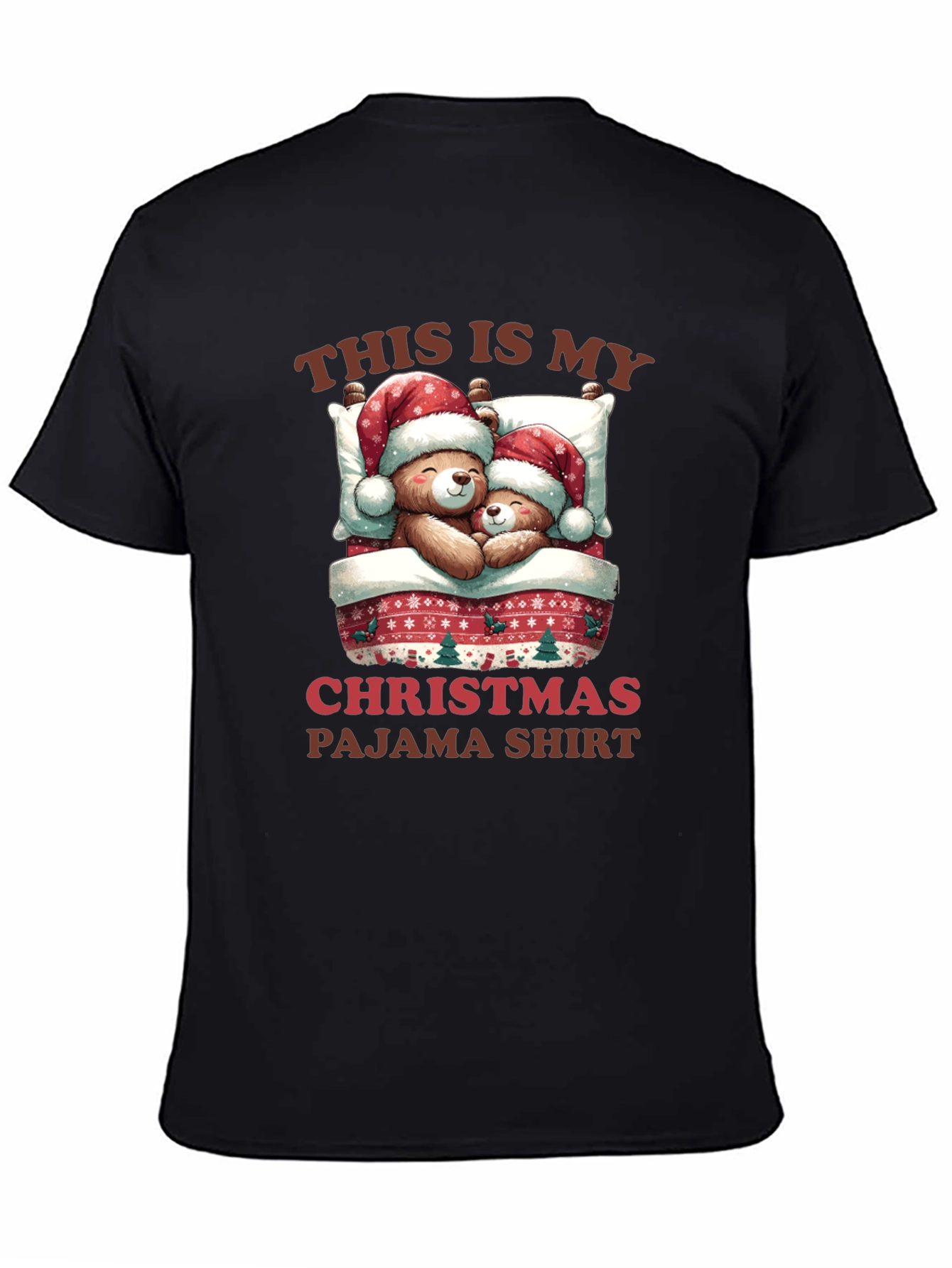 Christmas Pajama Shirt - Teddy Bear Holiday Apparel