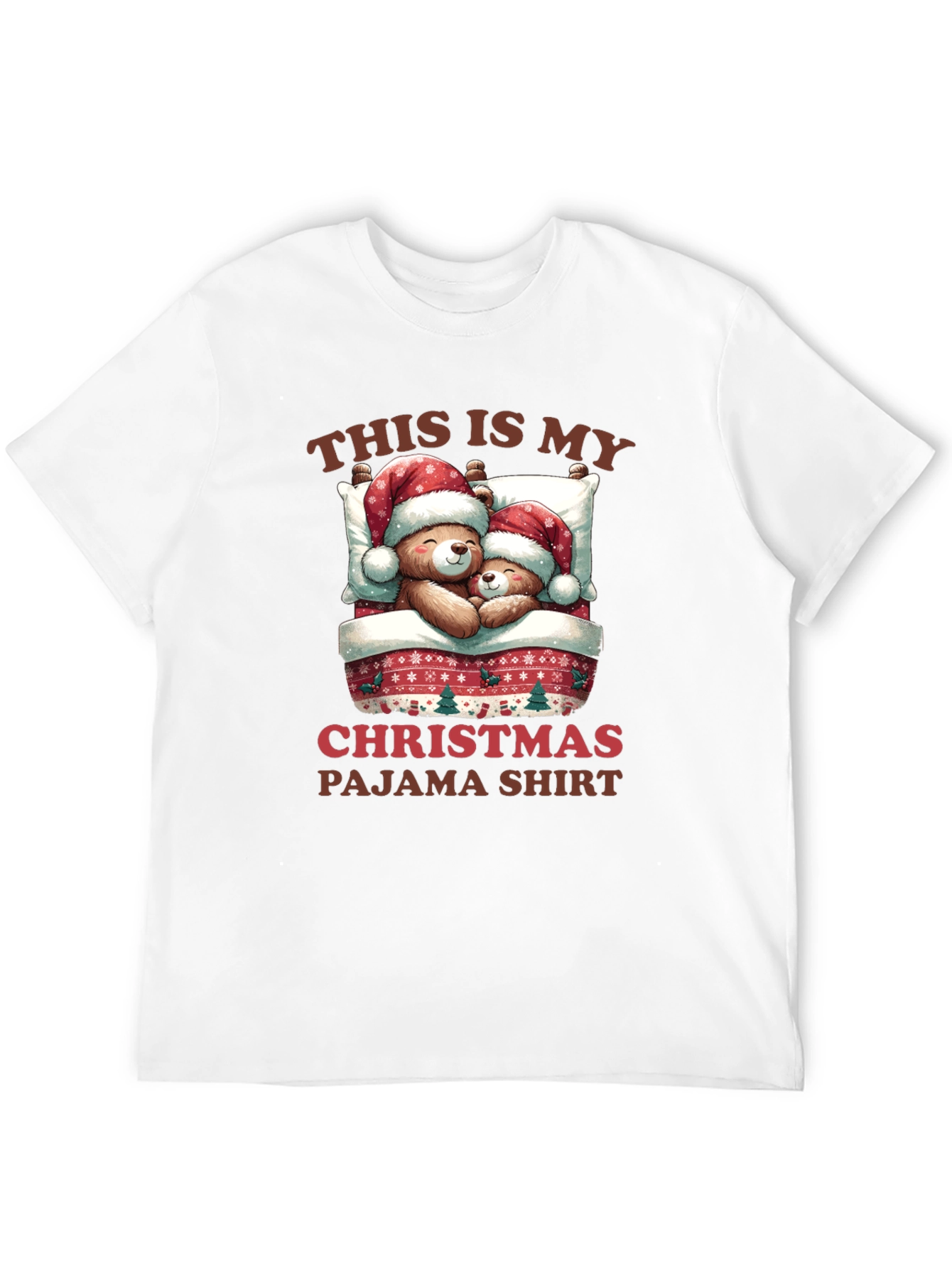 Christmas Pajama Shirt - Teddy Bear Holiday Apparel