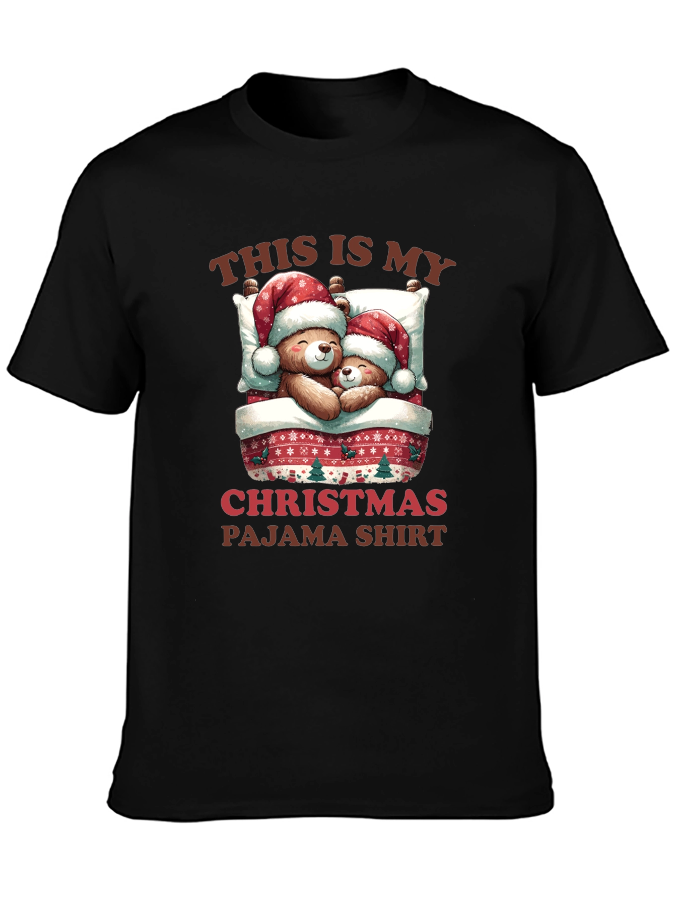 Christmas Pajama Shirt - Teddy Bear Holiday Apparel