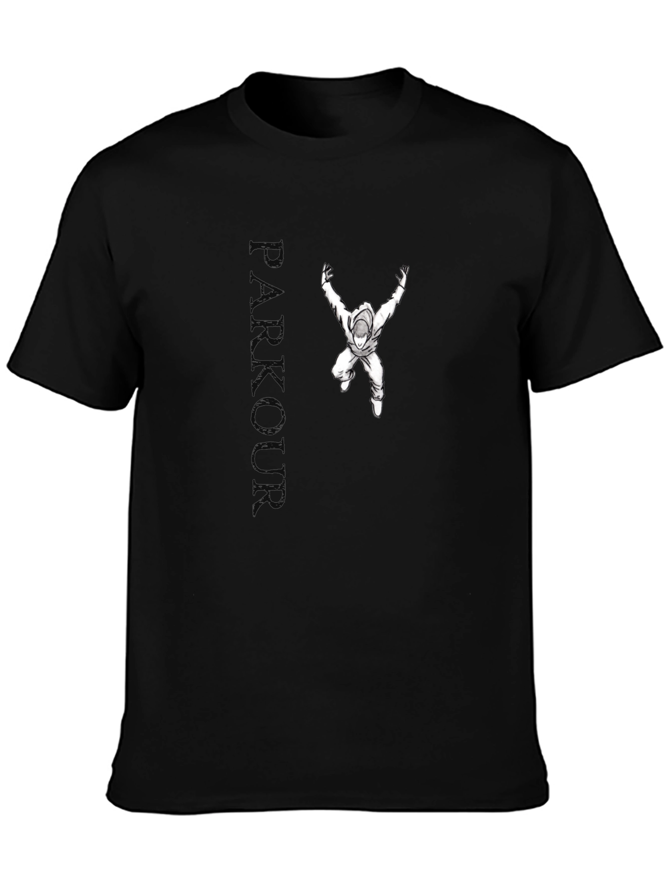 Parkour Graphic Black T-Shirt