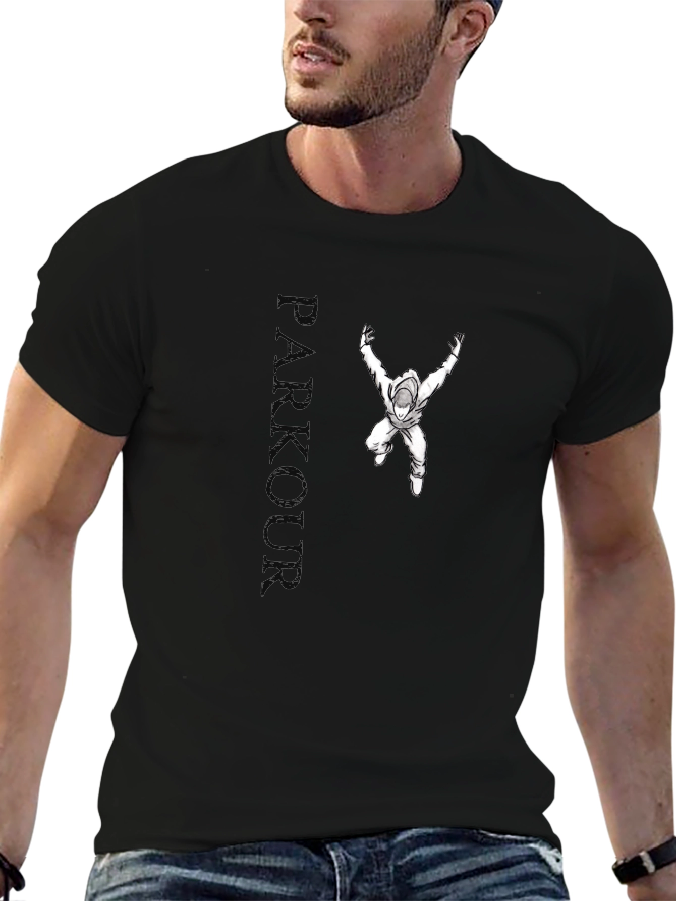 Parkour Graphic Black T-Shirt