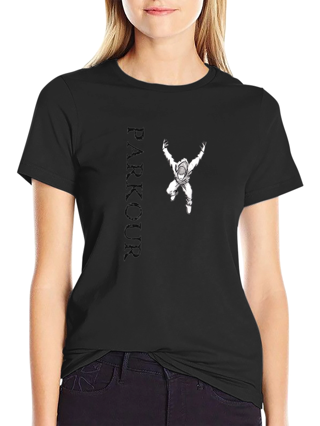 Parkour Graphic Black T-Shirt