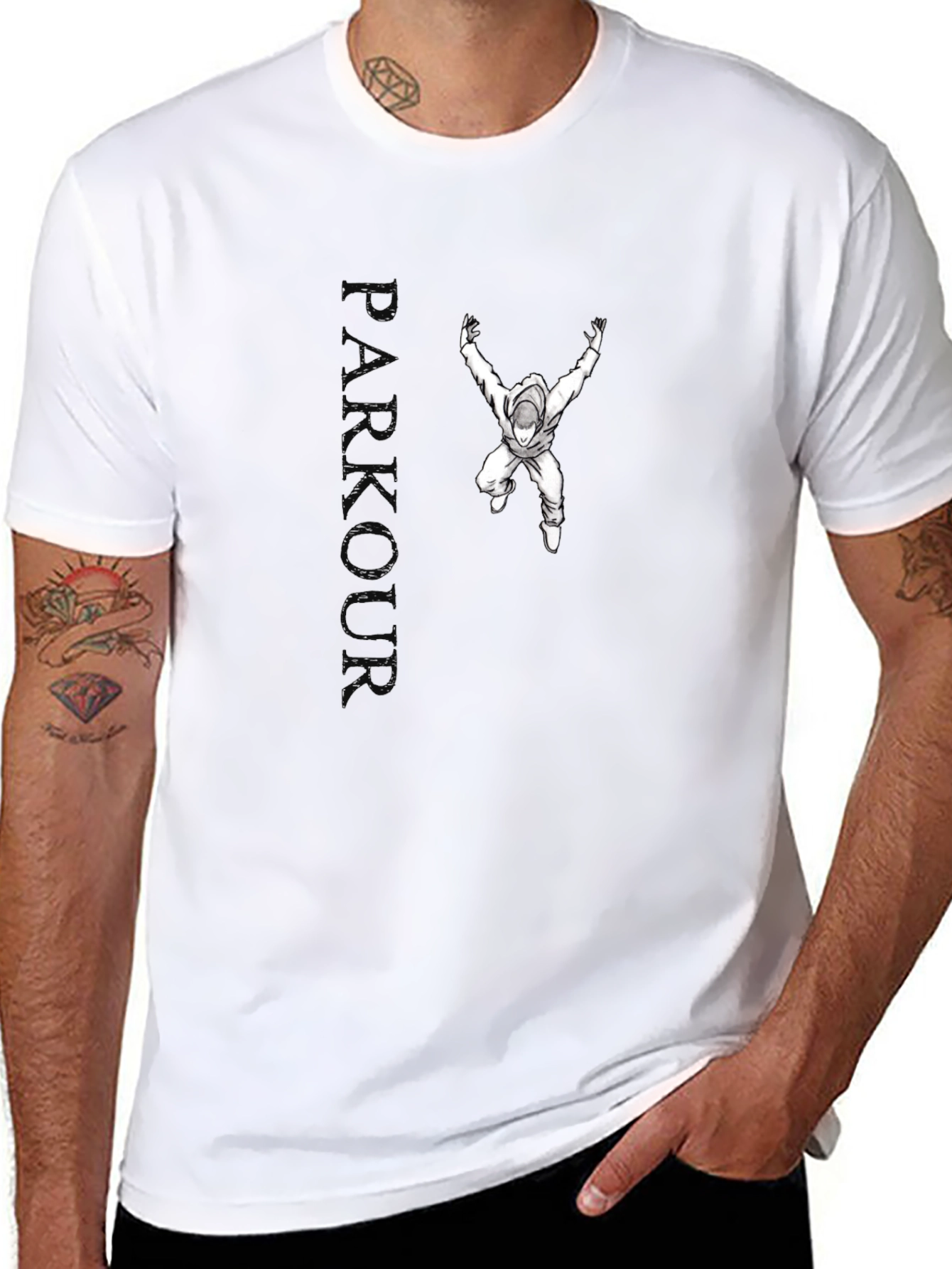Parkour Graphic Black T-Shirt