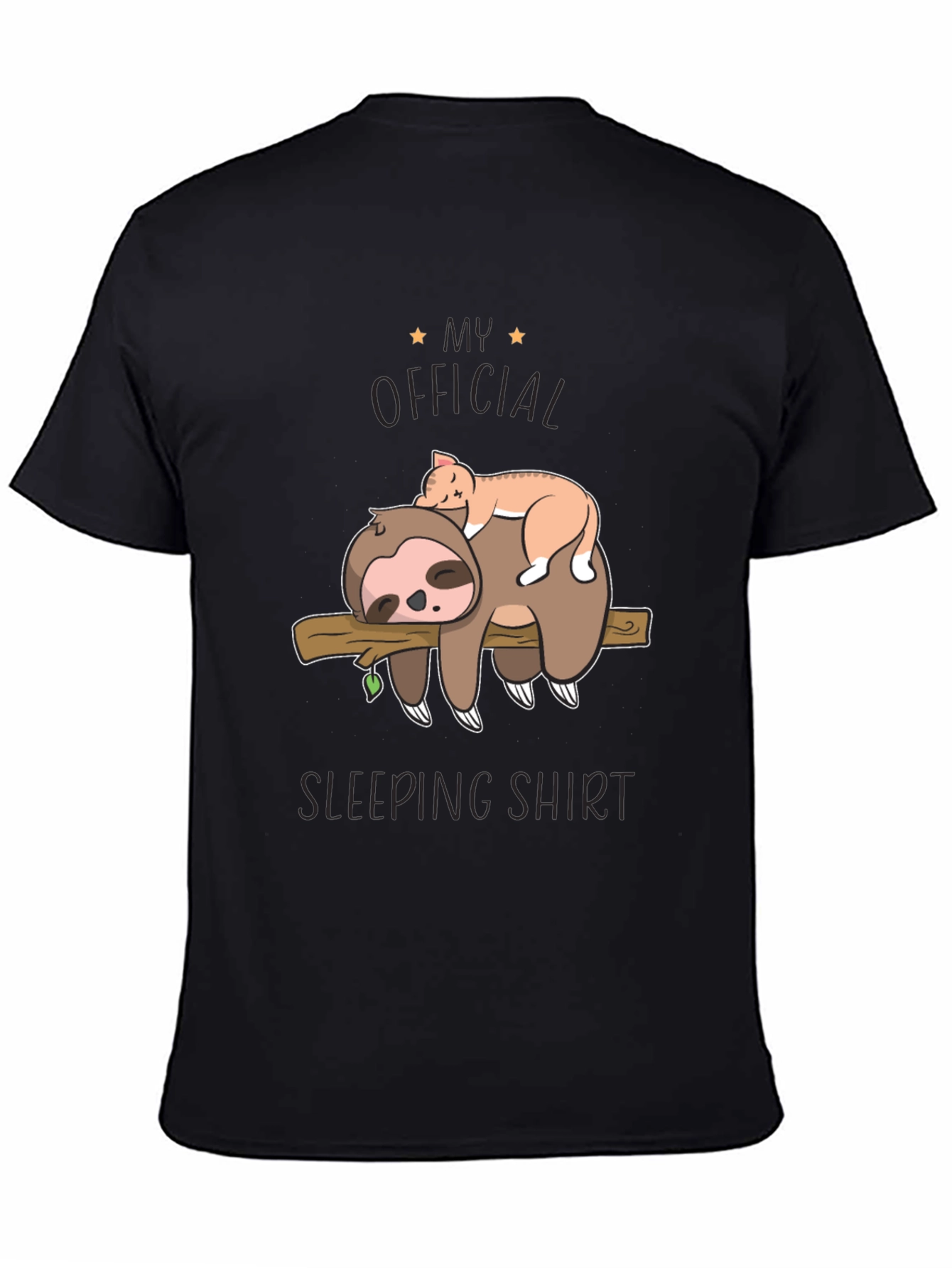 Sloth & Cat Sleeping Shirt - Official Sleepwear