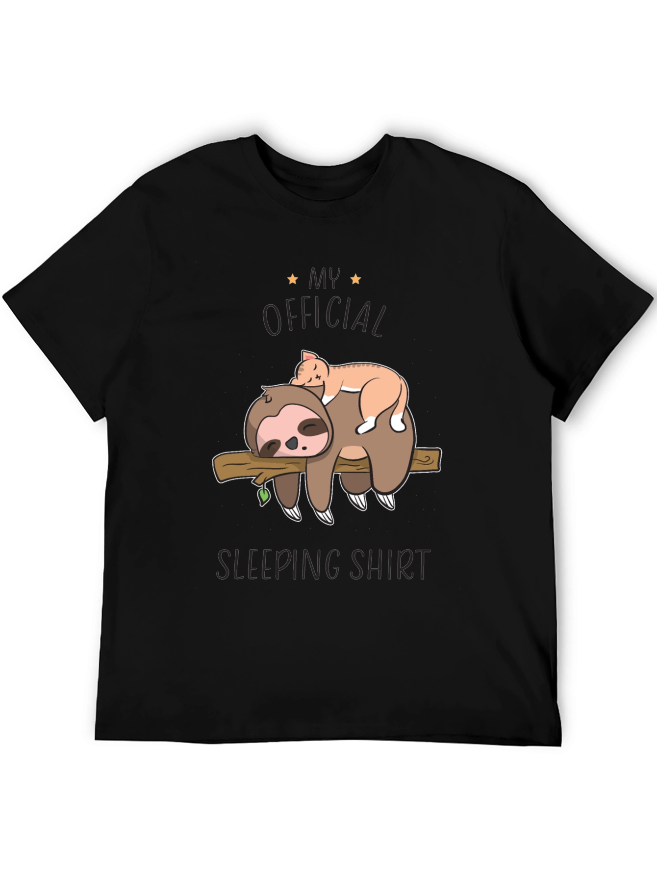Sloth & Cat Sleeping Shirt - Official Sleepwear