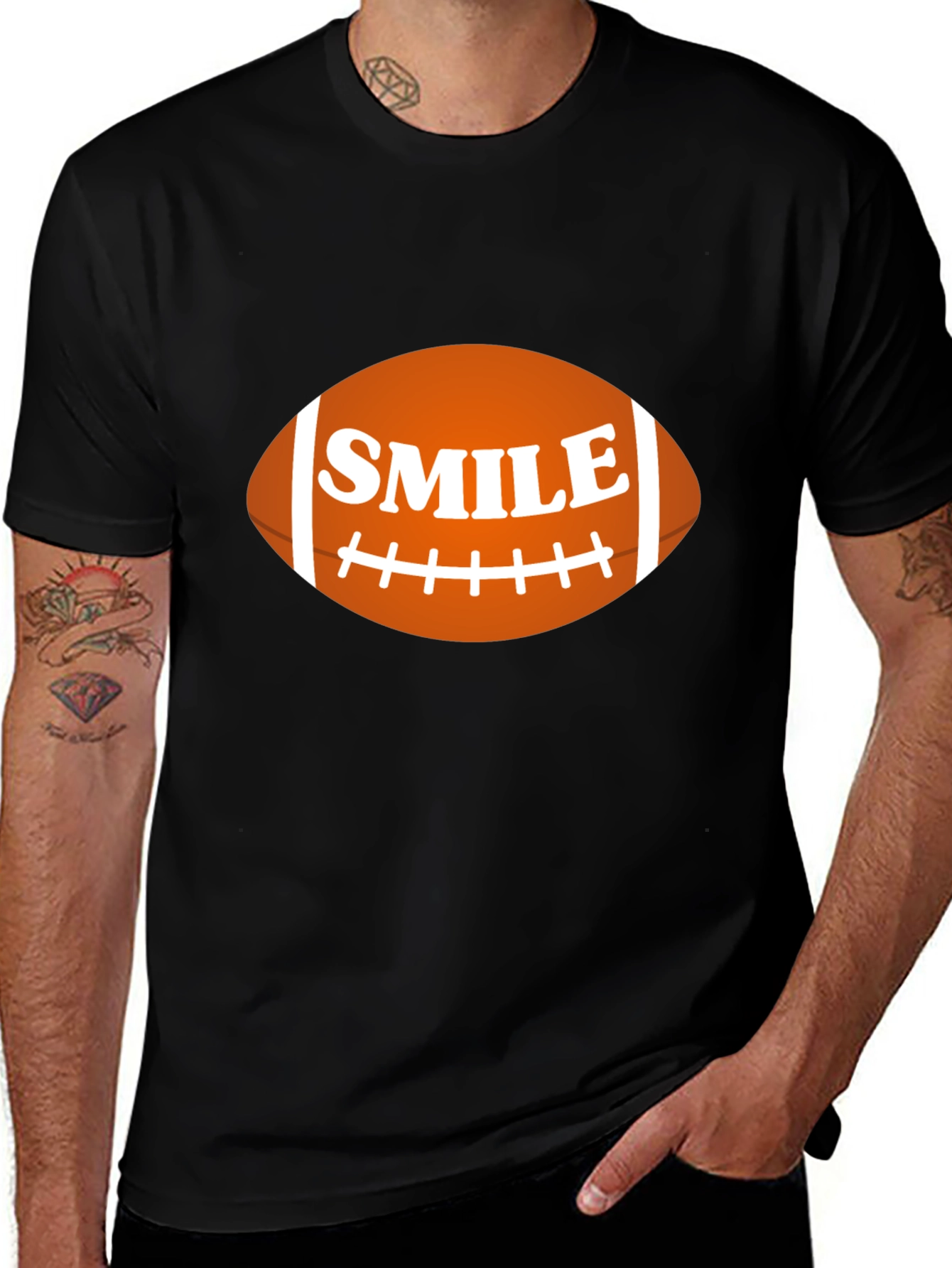 Smile Football Graphic T-Shirt