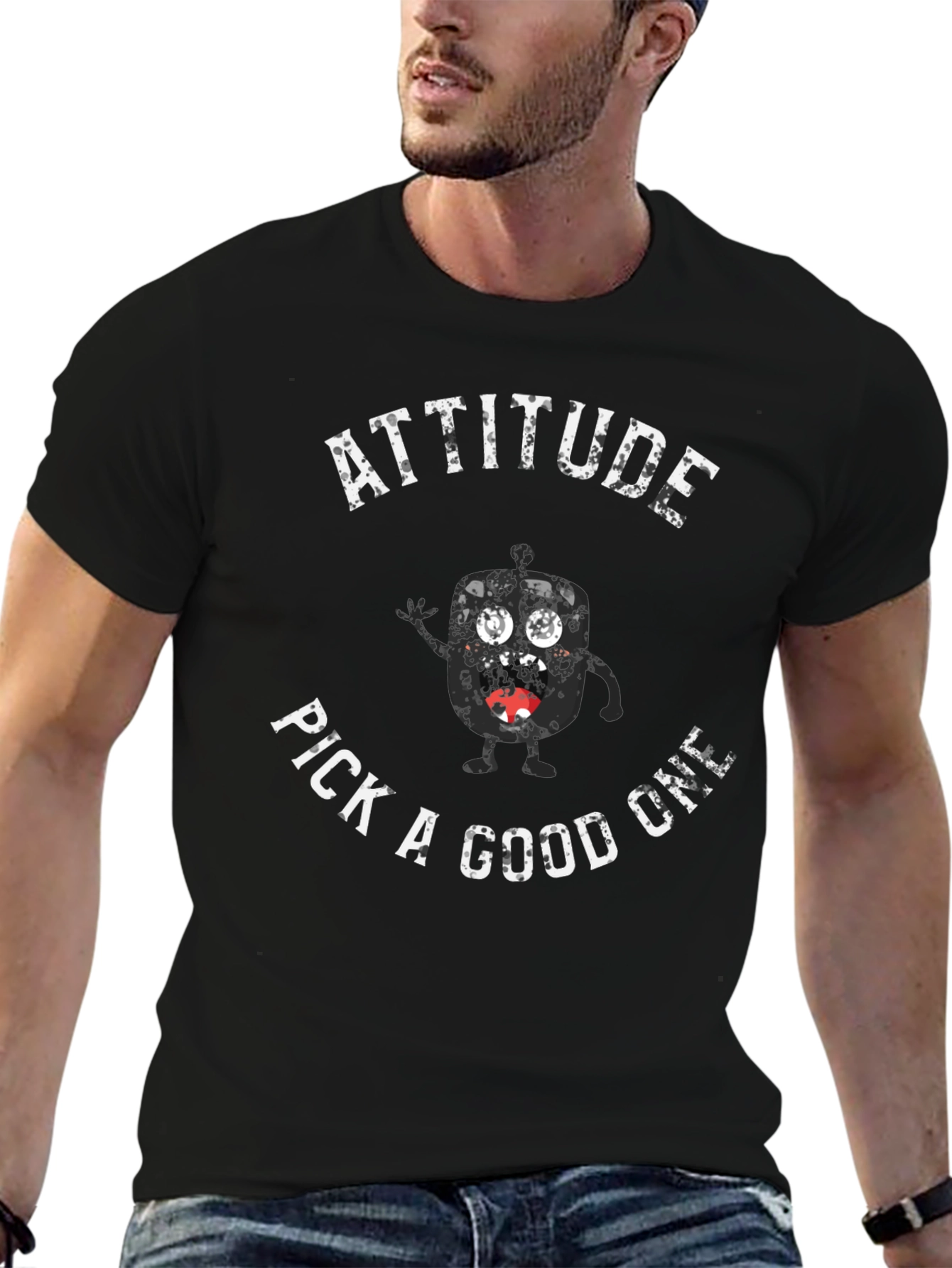 Attitude Pick A Good One Black Graphic Tee