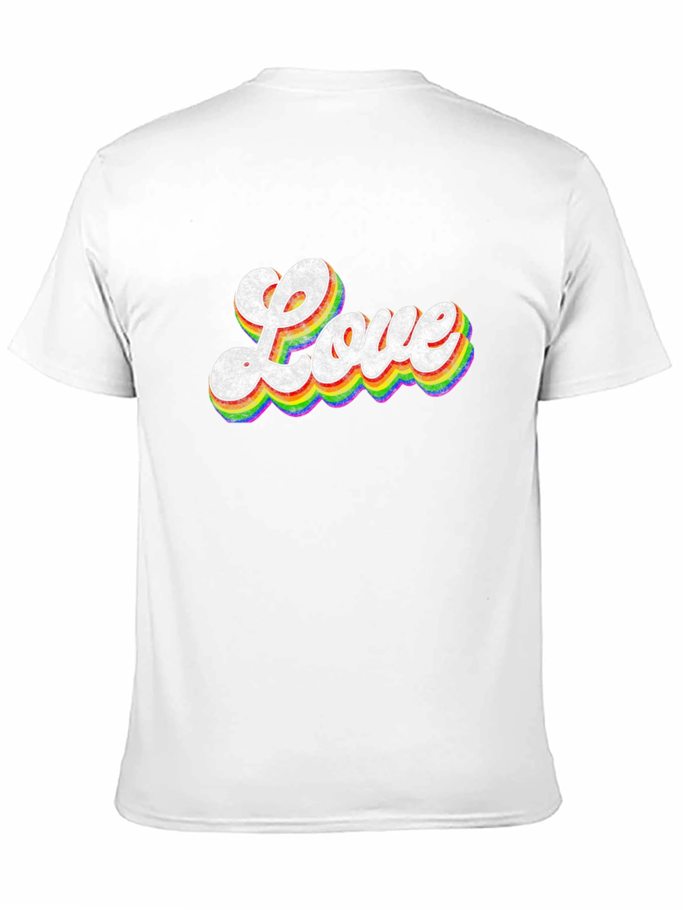 Retro Love Rainbow Graphic T-Shirt