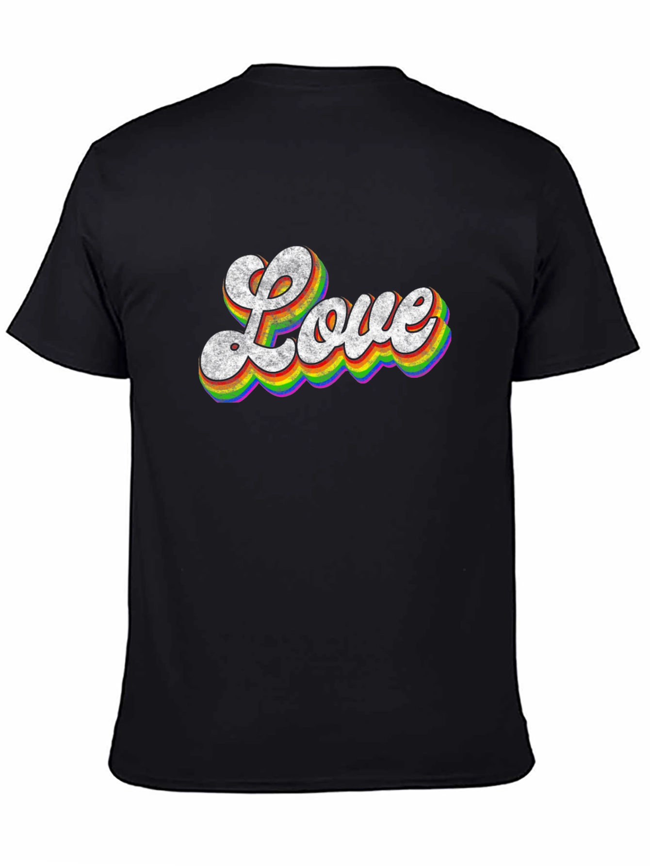 Retro Love Rainbow Graphic T-Shirt