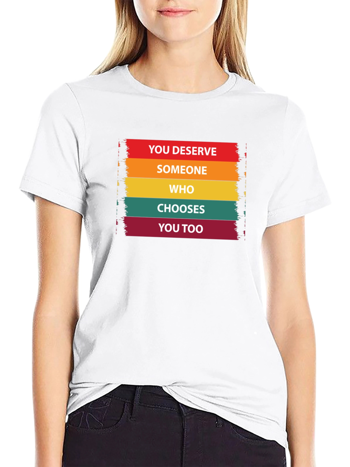 You Deserve Someone Tee - Black Cotton Graphic T-Shirt