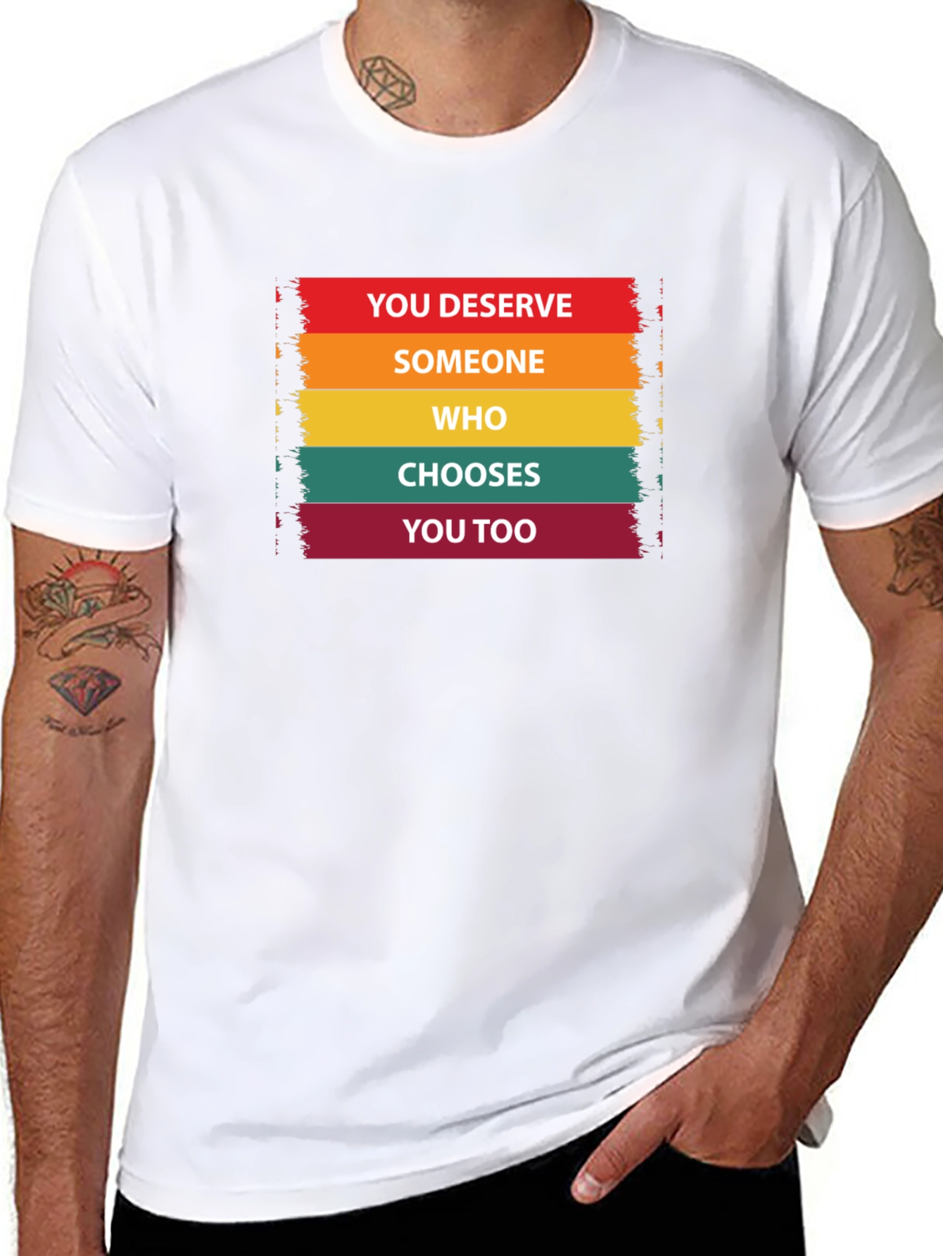 You Deserve Someone Tee - Black Cotton Graphic T-Shirt