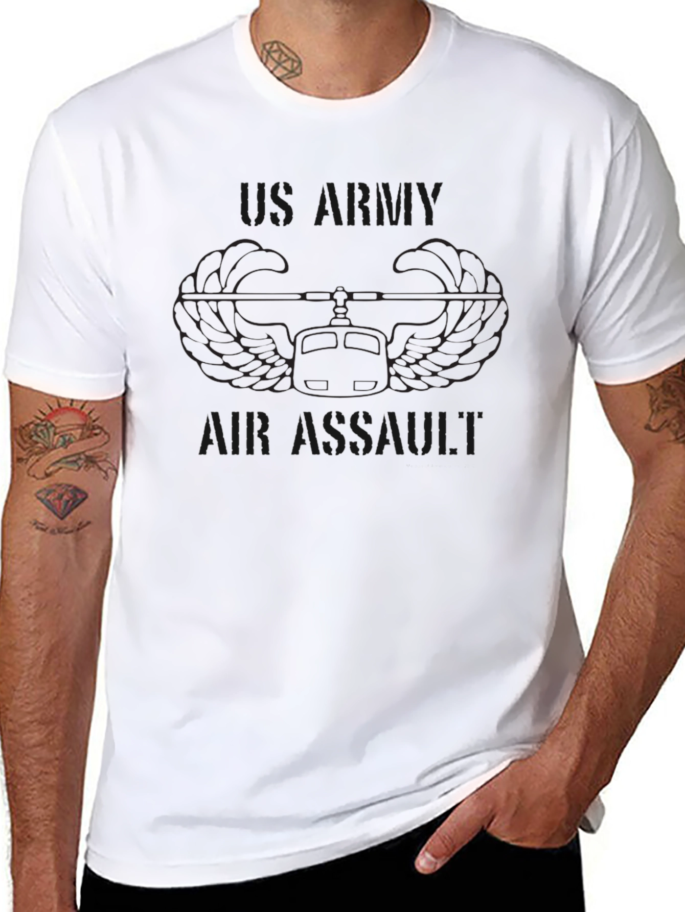 US Army Air Assault Black T-Shirt