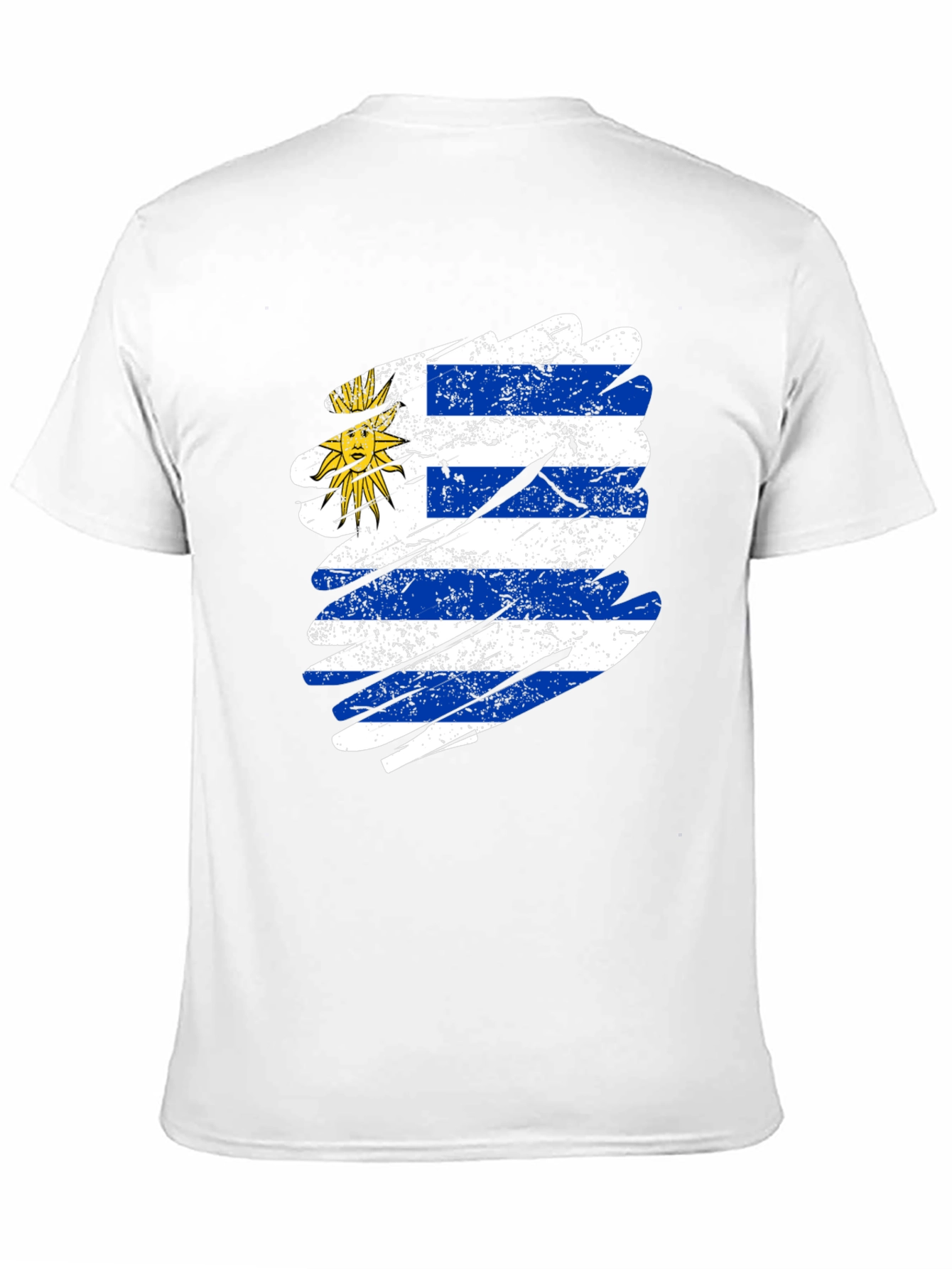 Uruguay Flag Distressed T-Shirt