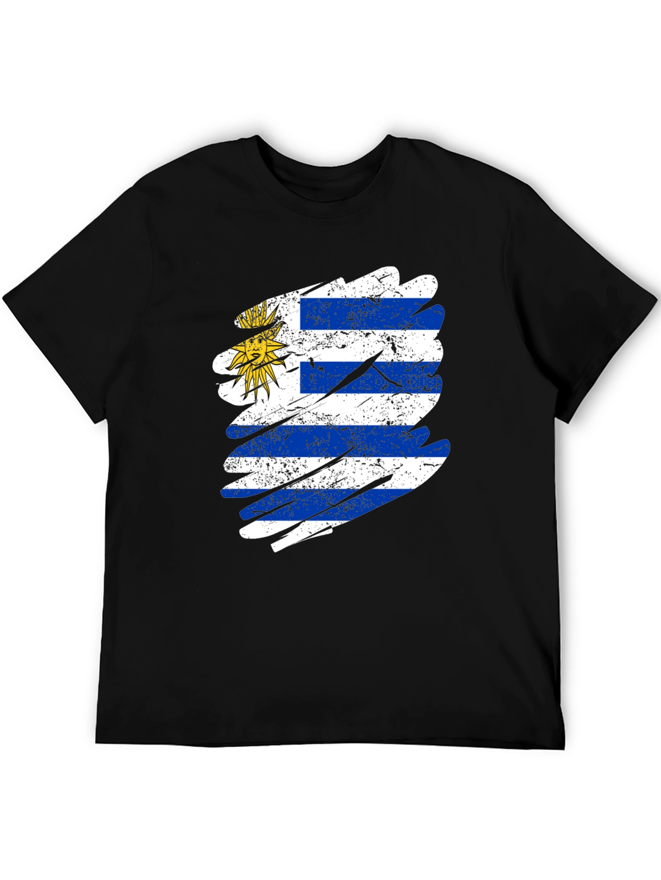 Uruguay Flag Distressed T-Shirt