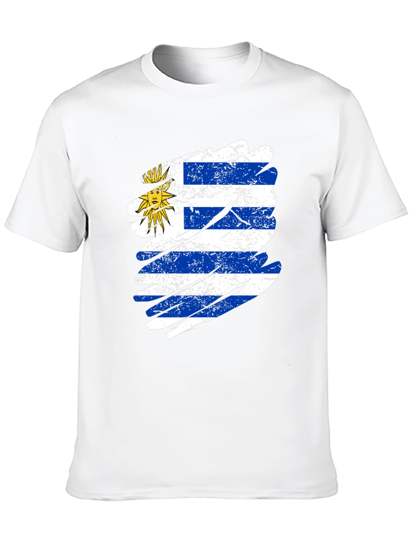 Uruguay Flag Distressed T-Shirt