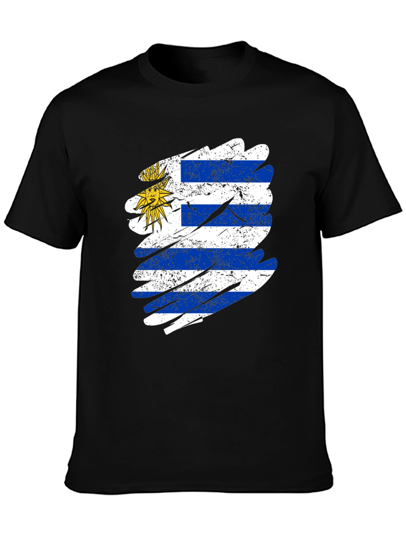 Uruguay Flag Distressed T-Shirt