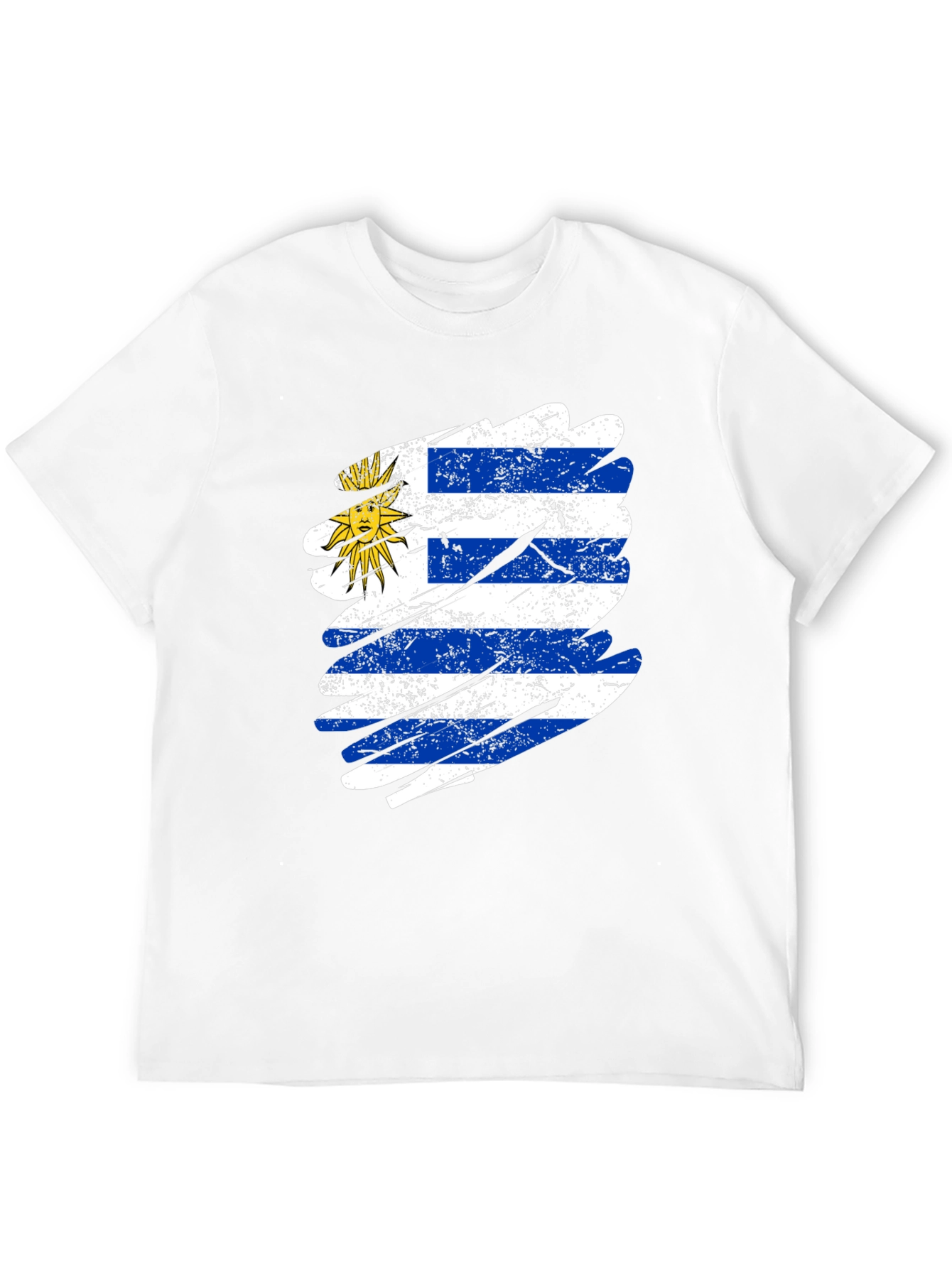 Uruguay Flag Distressed T-Shirt