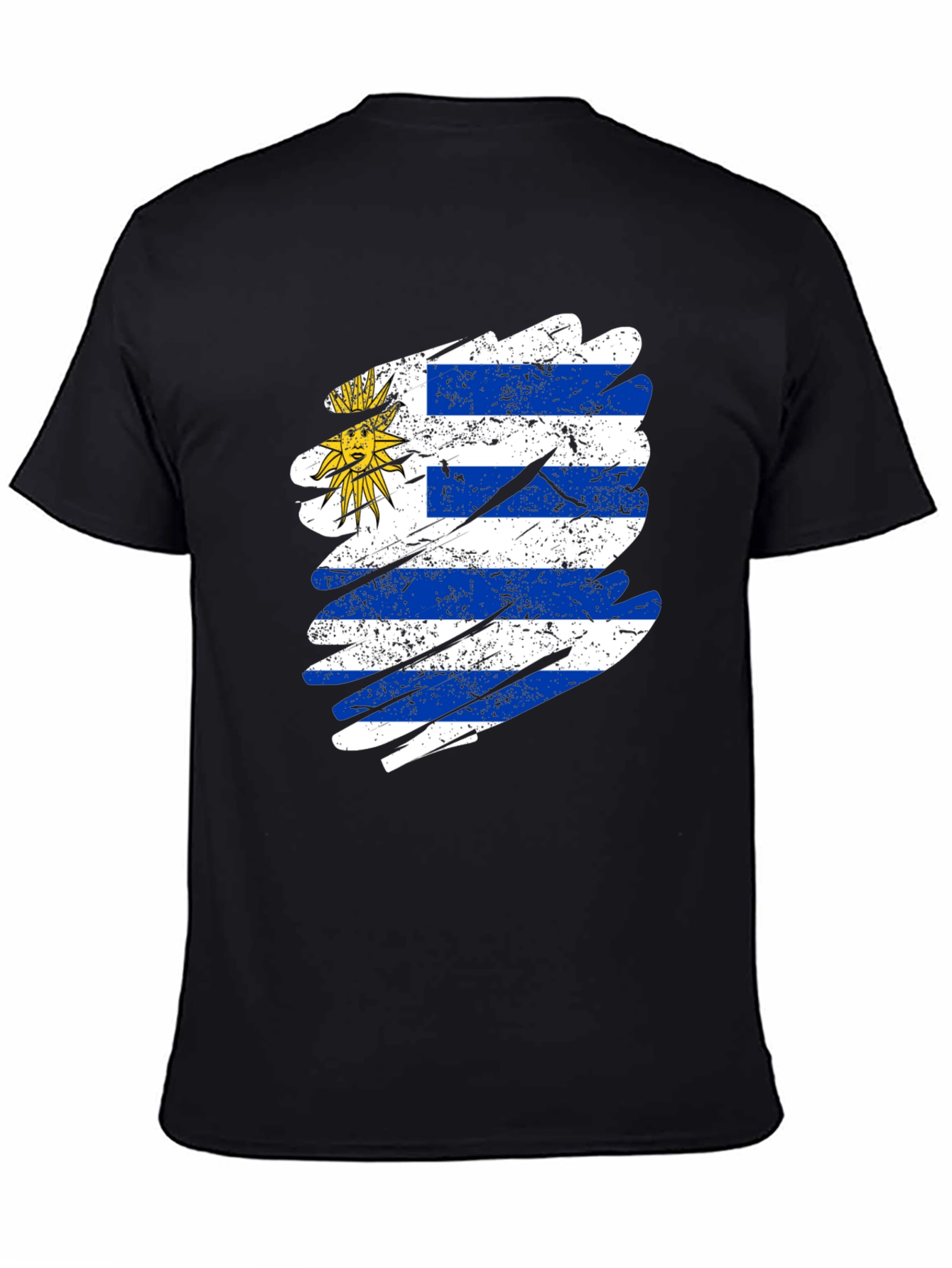 Uruguay Flag Distressed T-Shirt
