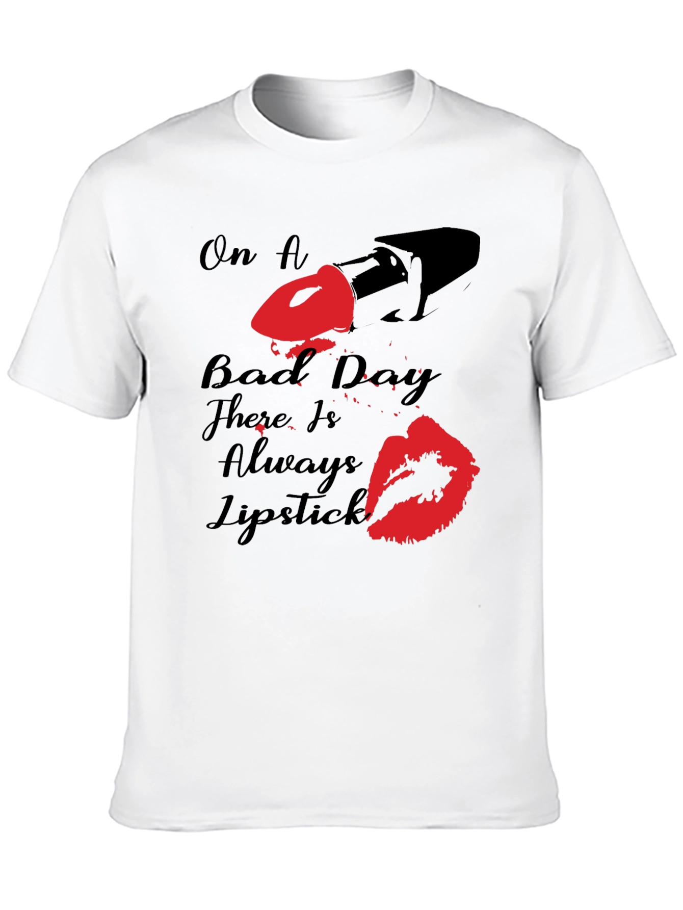 On A Bad Day Lipstick T-Shirt