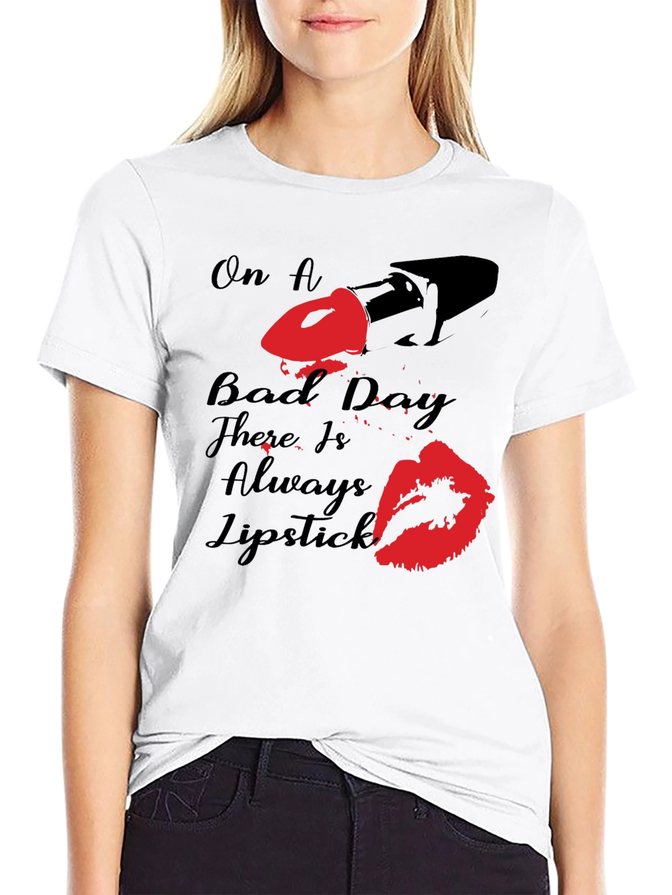 On A Bad Day Lipstick T-Shirt
