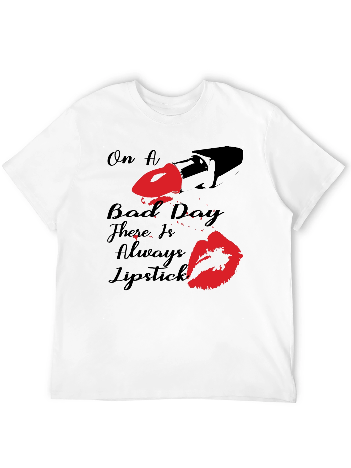 On A Bad Day Lipstick T-Shirt