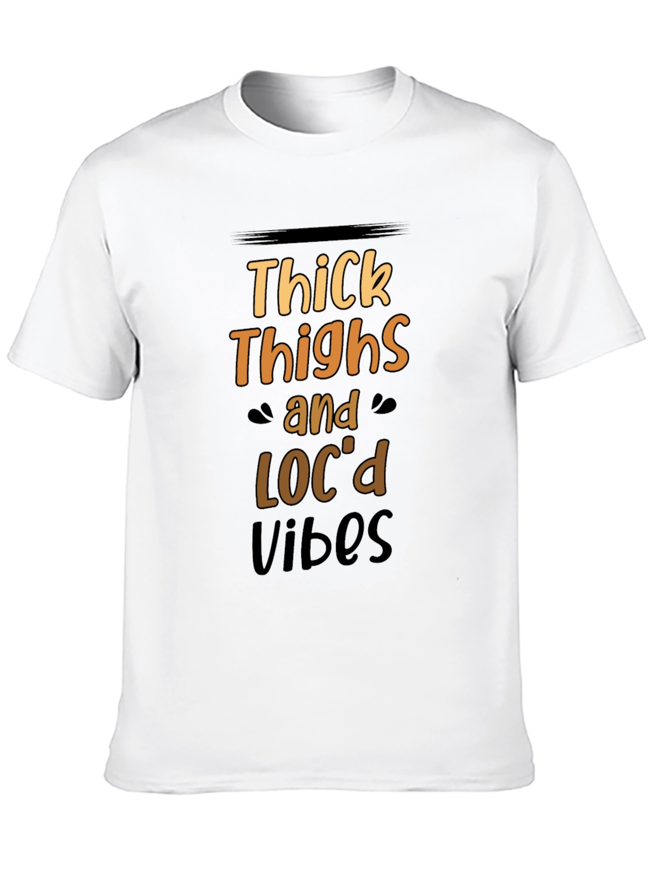 Thick Thighs & Locd Vibes Black T-Shirt