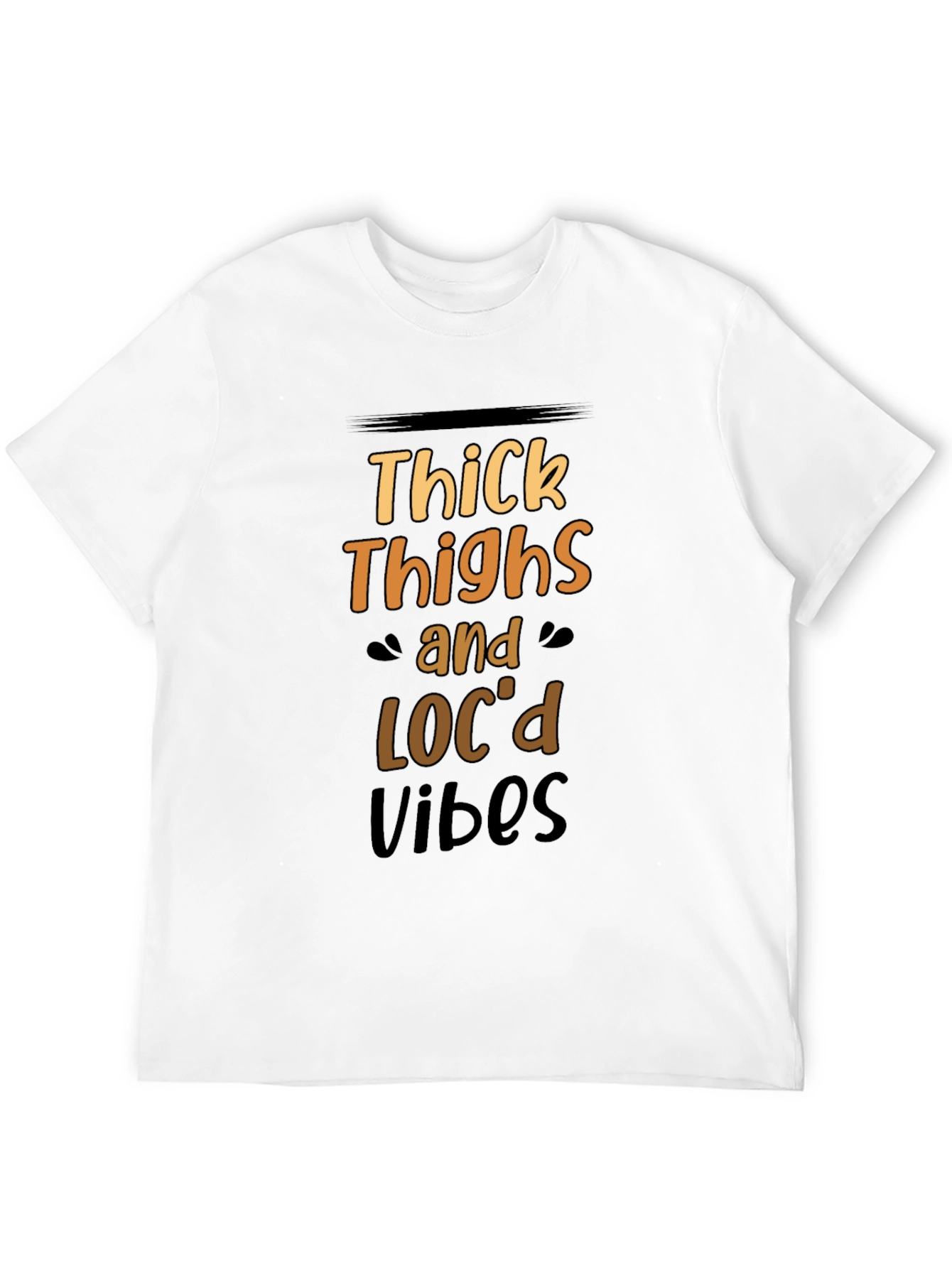 Thick Thighs & Locd Vibes Black T-Shirt