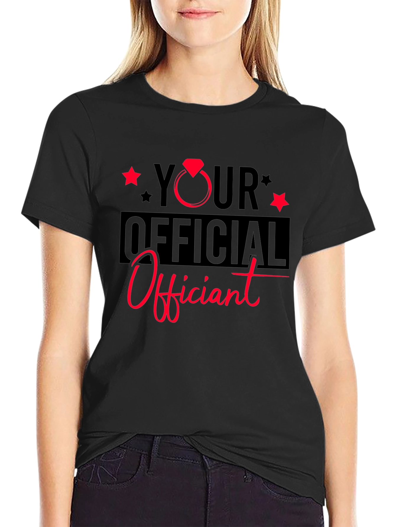 Your Official Officiant Black T-Shirt