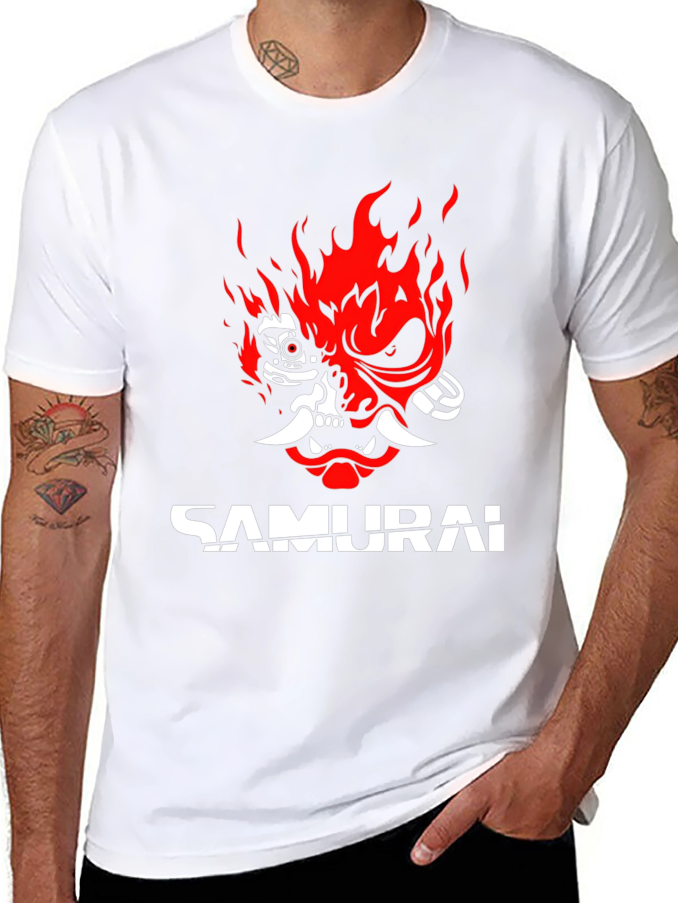 Cyberpunk 2077 Samurai Graphic T-Shirt - Black
