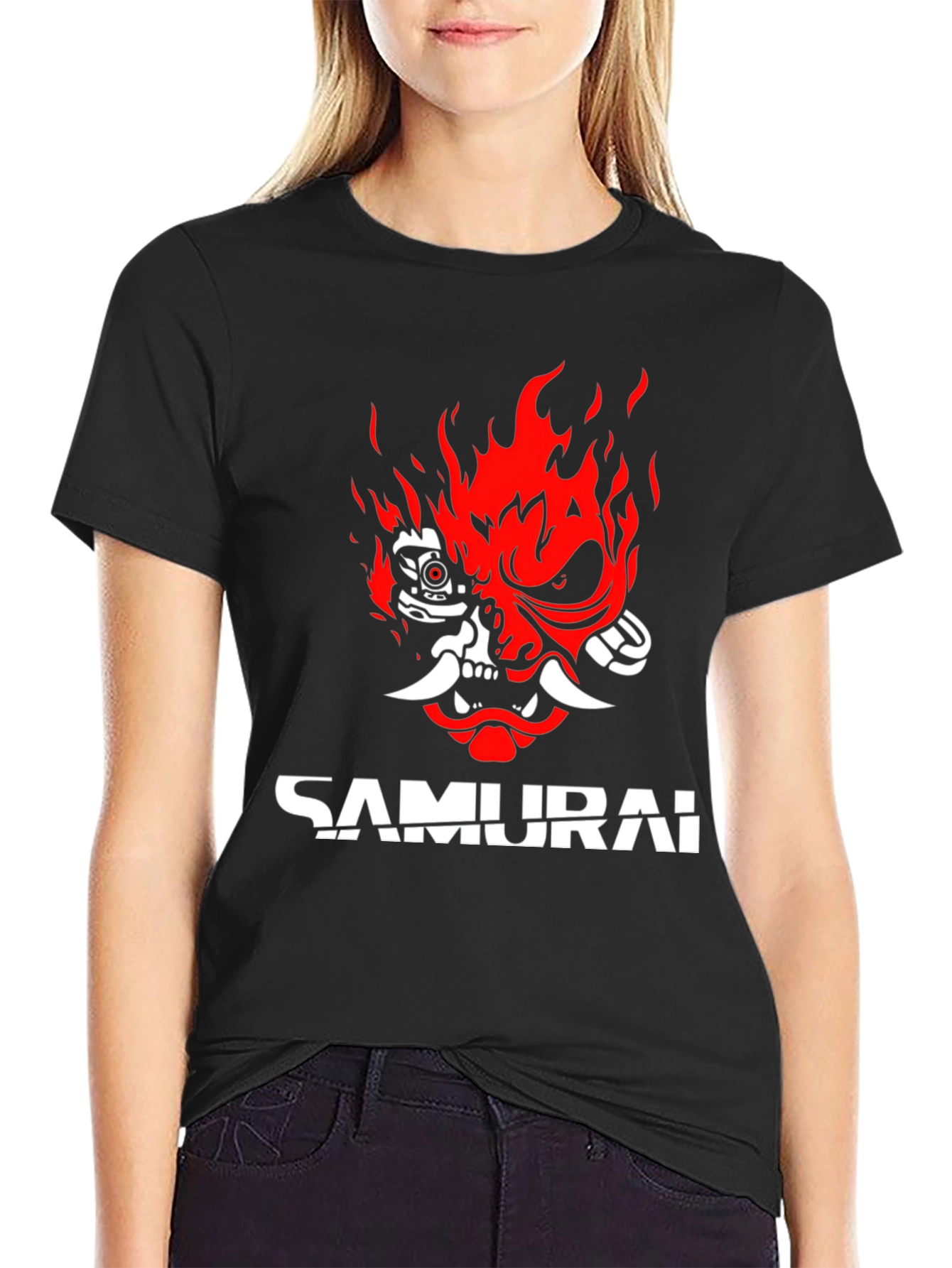 Cyberpunk 2077 Samurai Graphic T-Shirt - Black