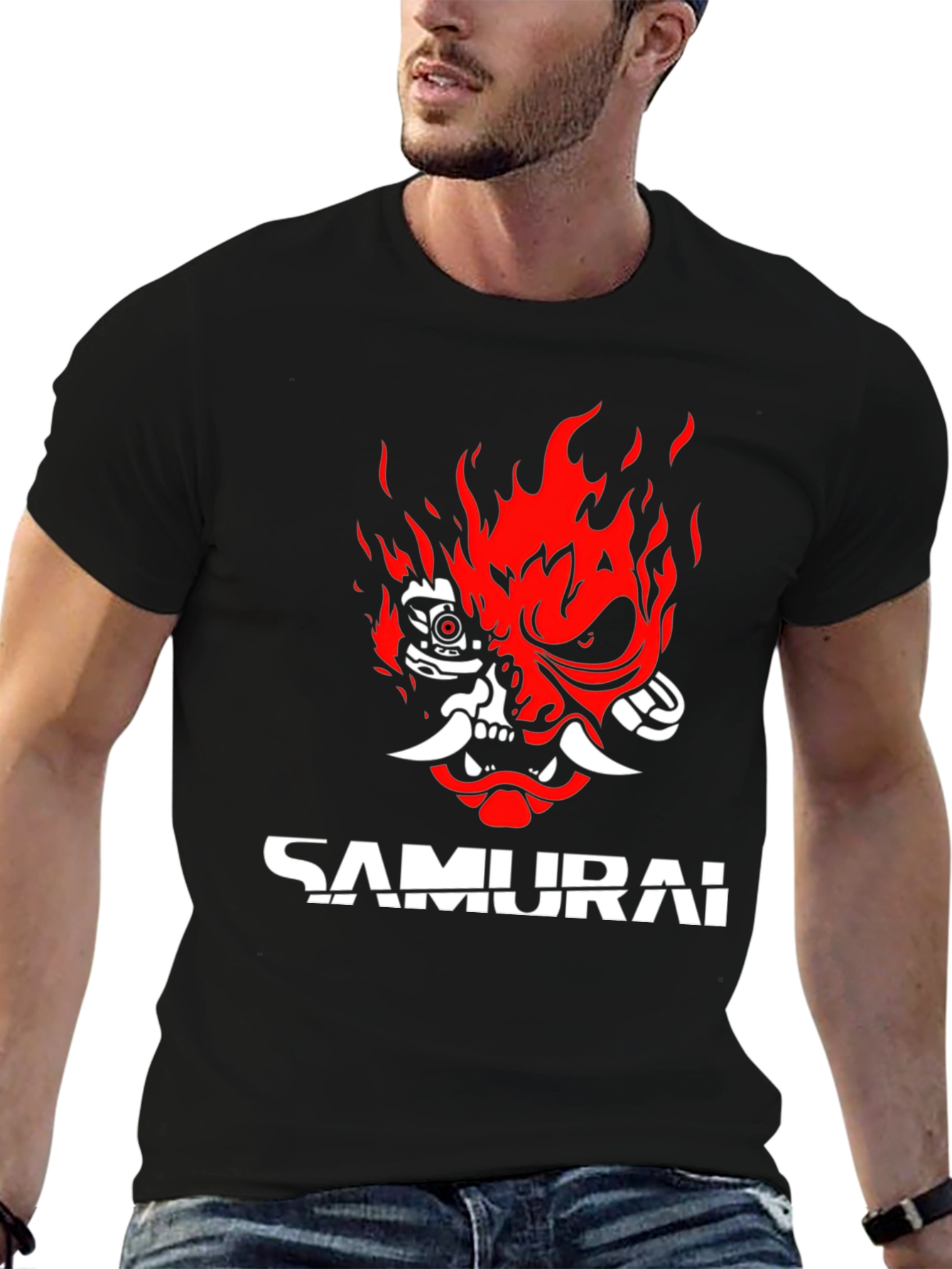 Cyberpunk 2077 Samurai Graphic T-Shirt - Black