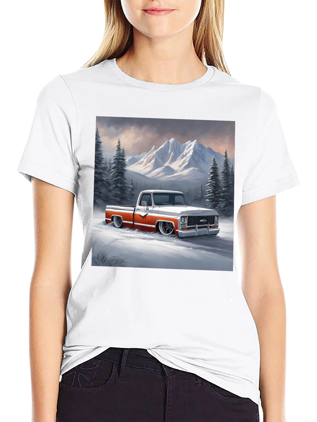 Classic Truck Graphic Tee - Mountain Scene
