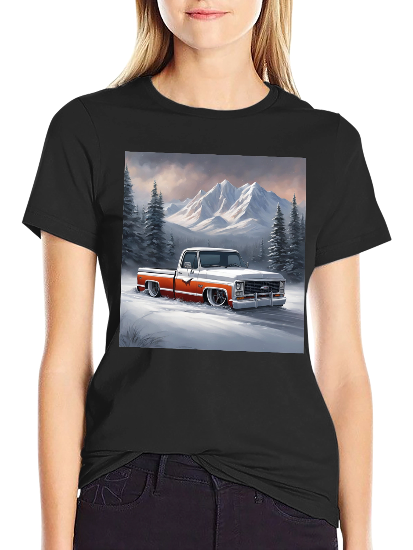 Classic Truck Graphic Tee - Mountain Scene