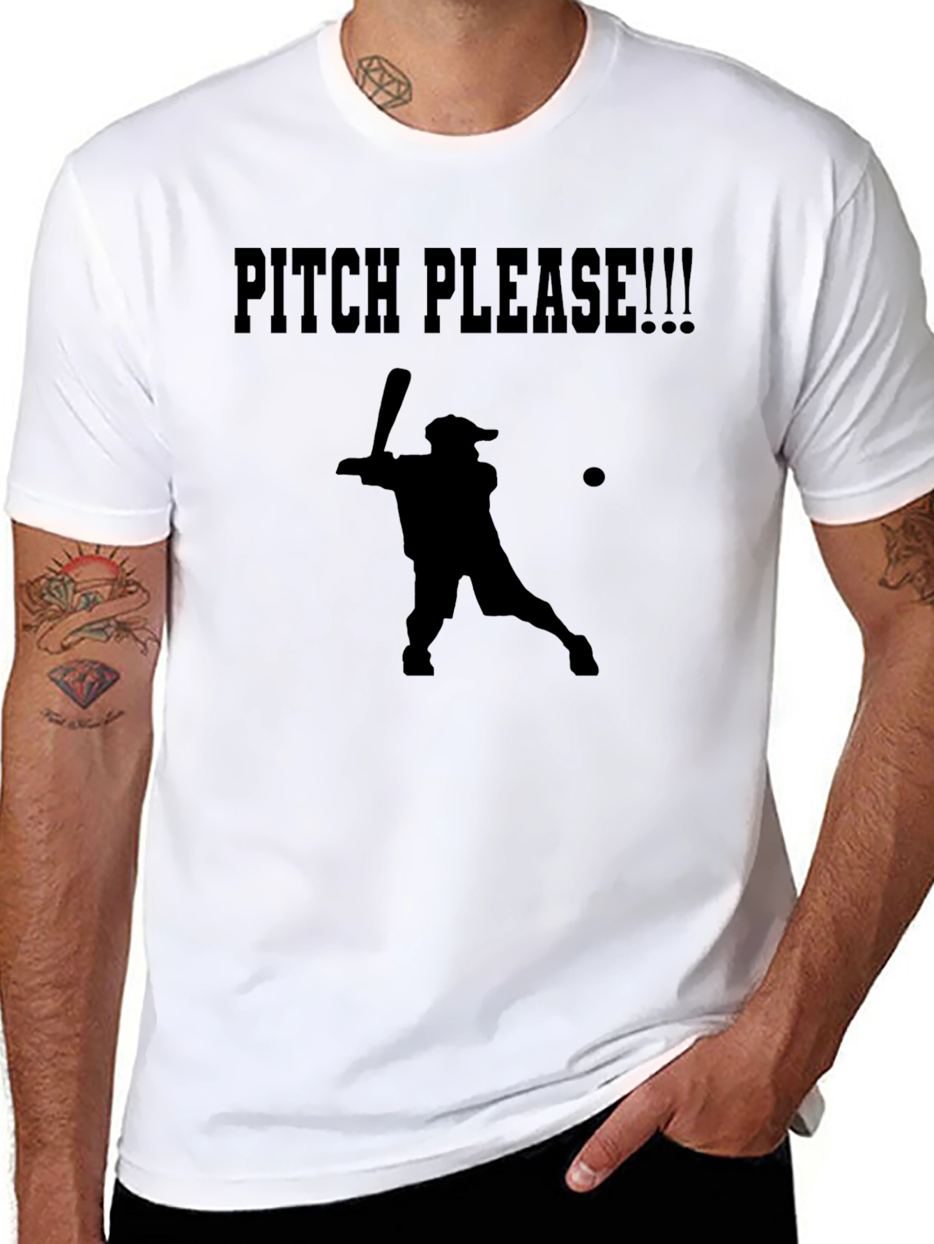 Pitch Please Baseball Graphic T-Shirt