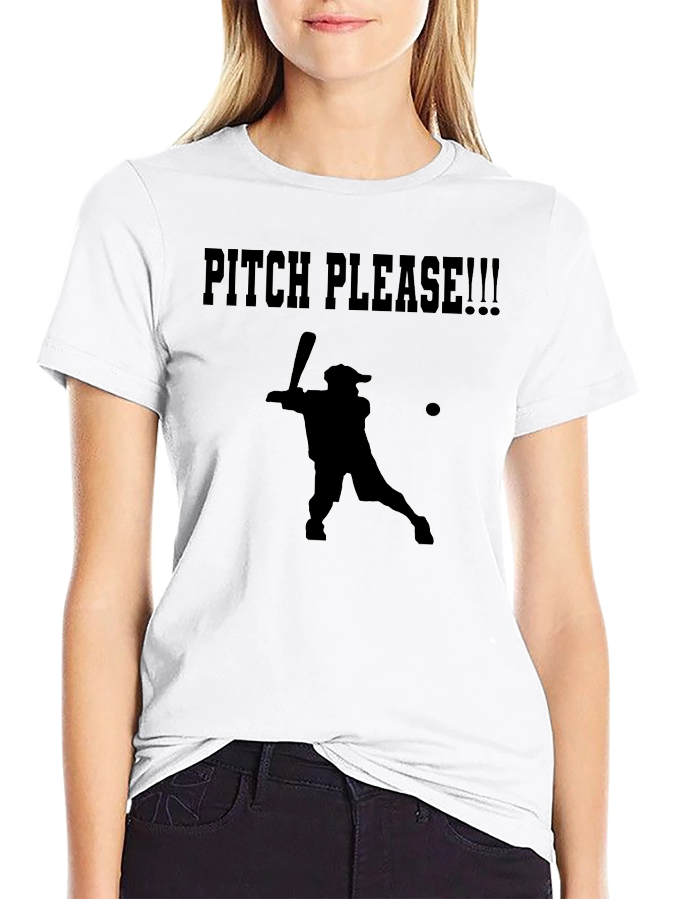 Pitch Please Baseball Graphic T-Shirt
