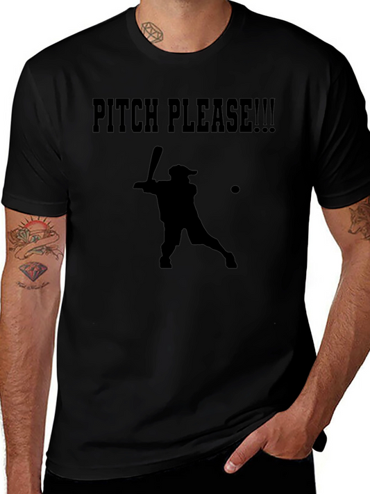Pitch Please Baseball Graphic T-Shirt