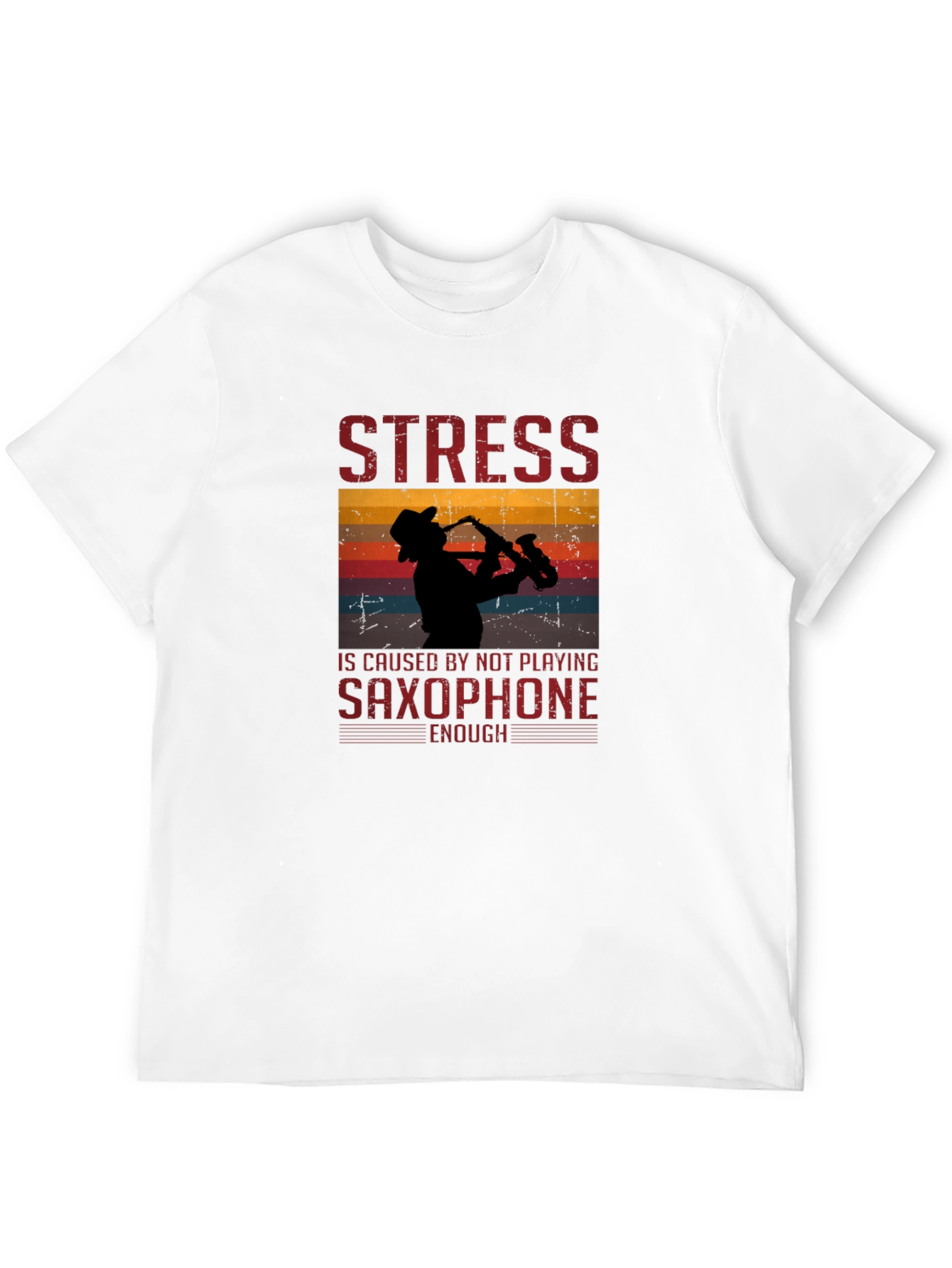 Stress Saxophone Black T-Shirt
