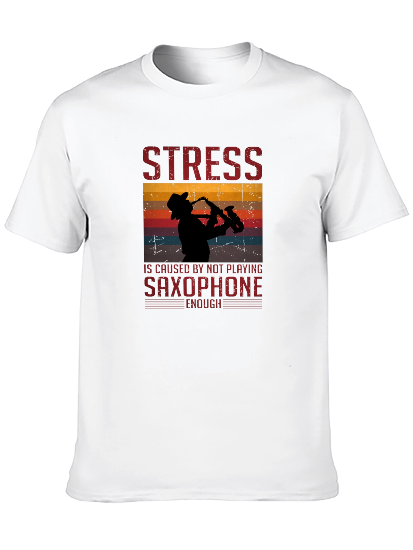 Stress Saxophone Black T-Shirt