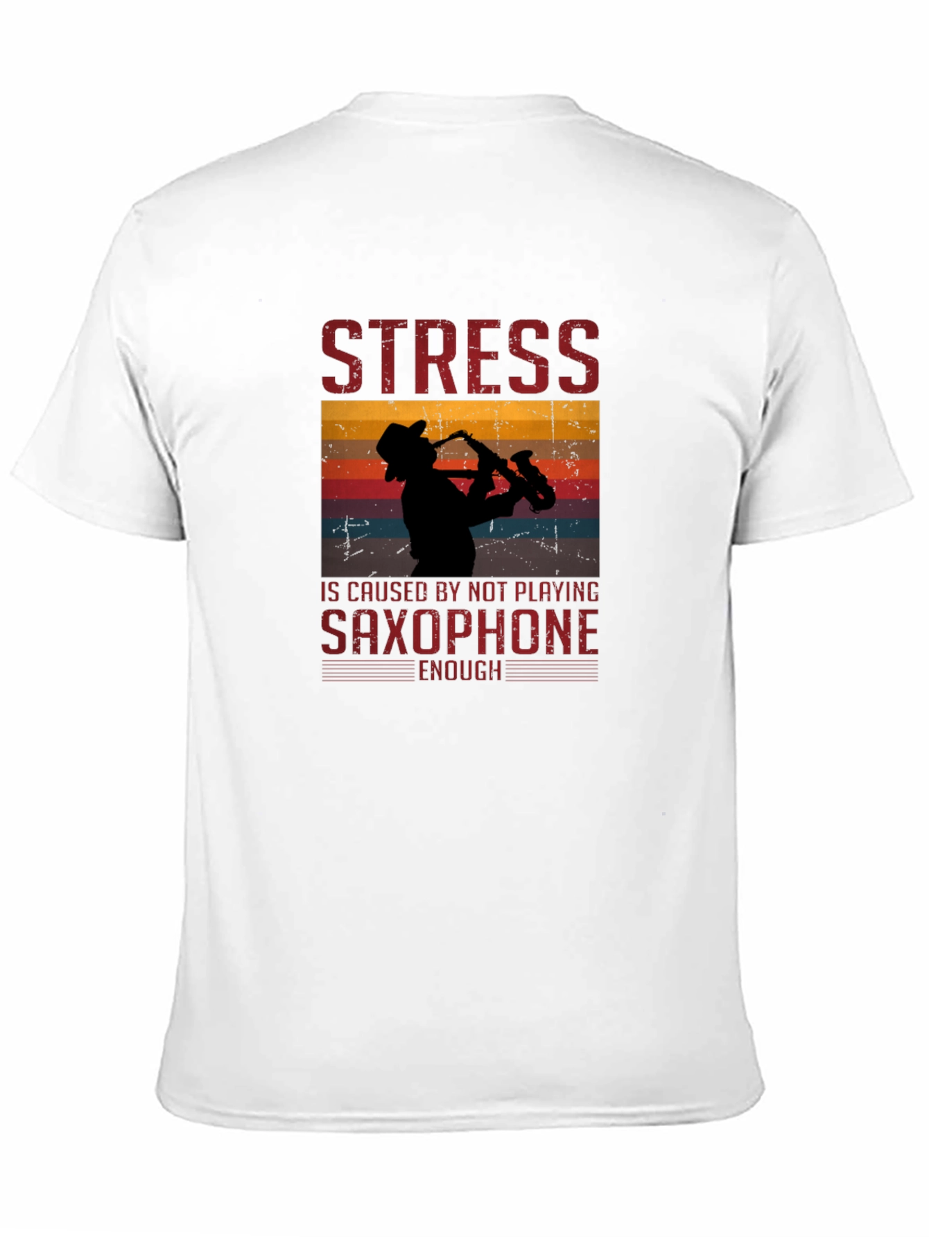 Stress Saxophone Black T-Shirt
