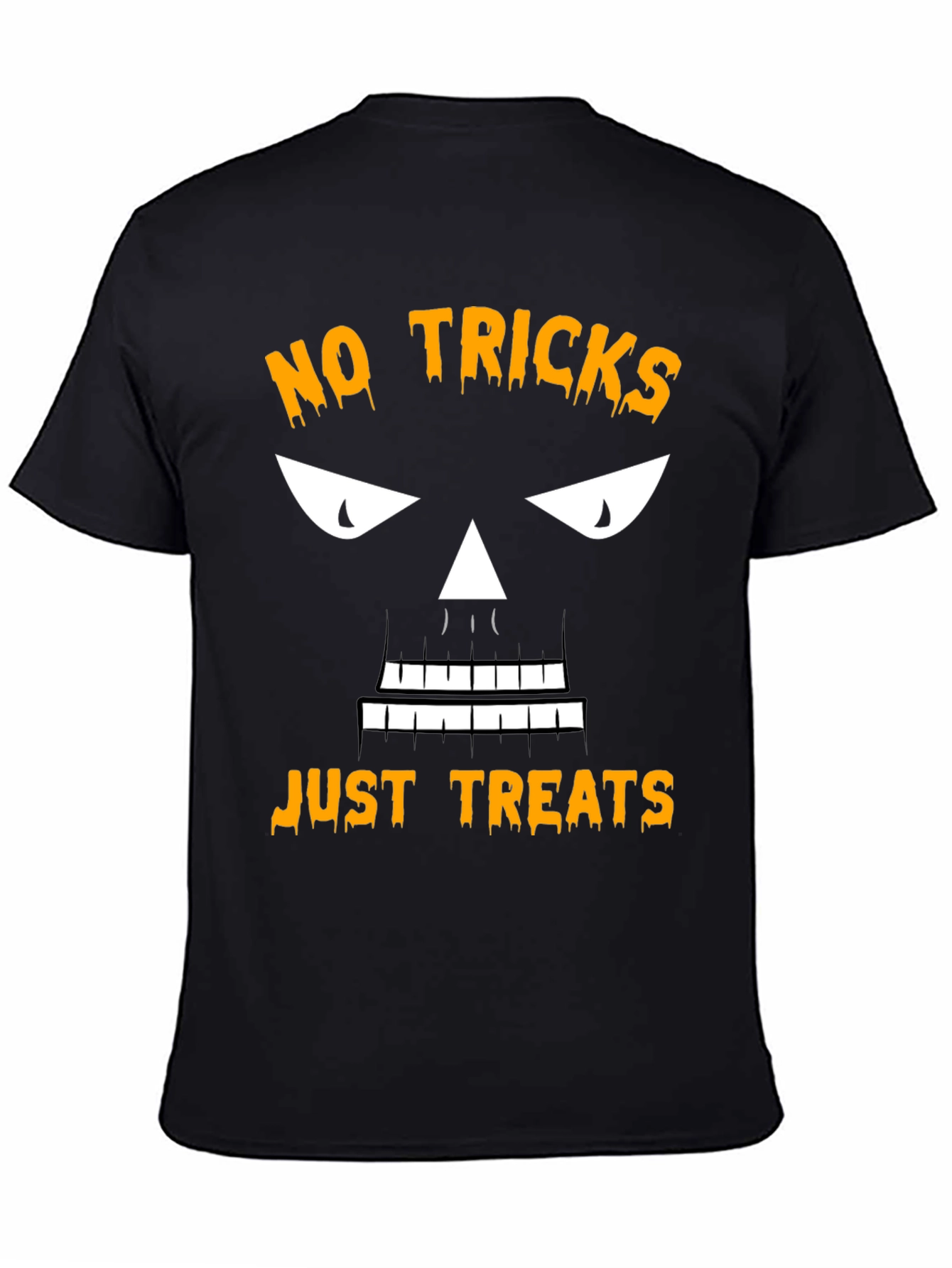 Halloween No Tricks Just Treats Black T-Shirt