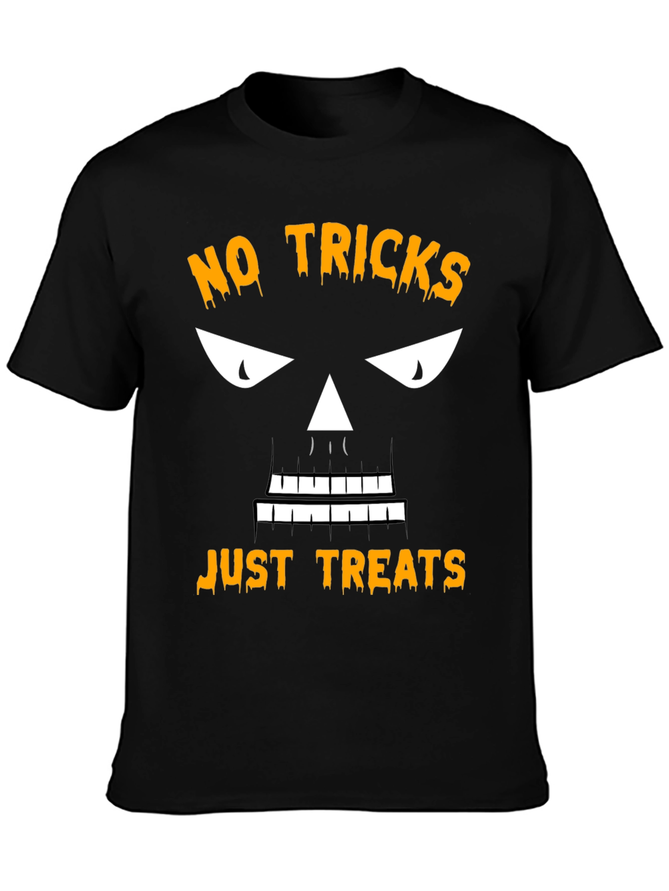Halloween No Tricks Just Treats Black T-Shirt