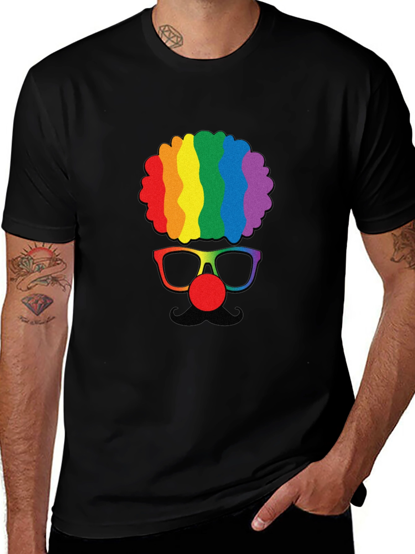 Rainbow Clown Graphic Tee